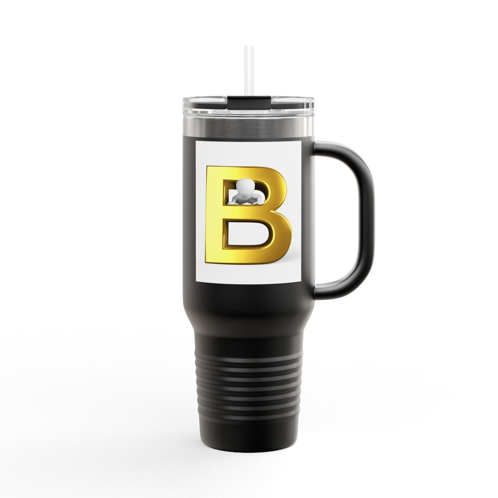 Gold 3D Letter B Insulated Travel Mug | 40oz