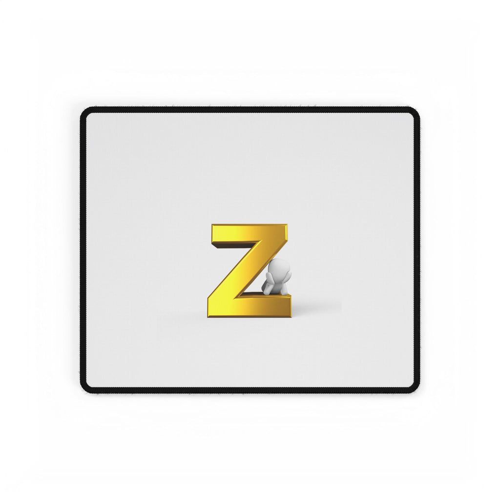 Gold Letter Z Initial Desk Mat | Monogram Mouse Pad