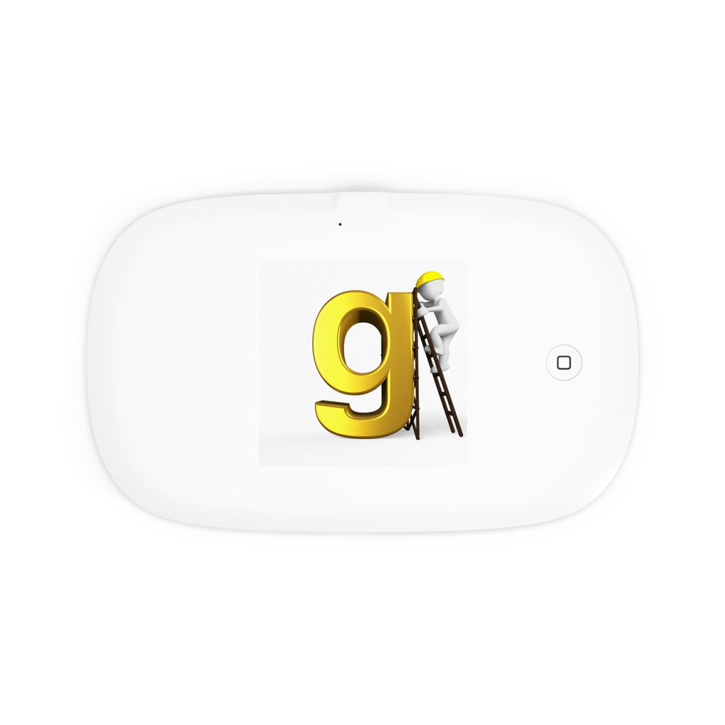 Gold Letter G with Ladder wireless charging pad | UV phone sanitizer