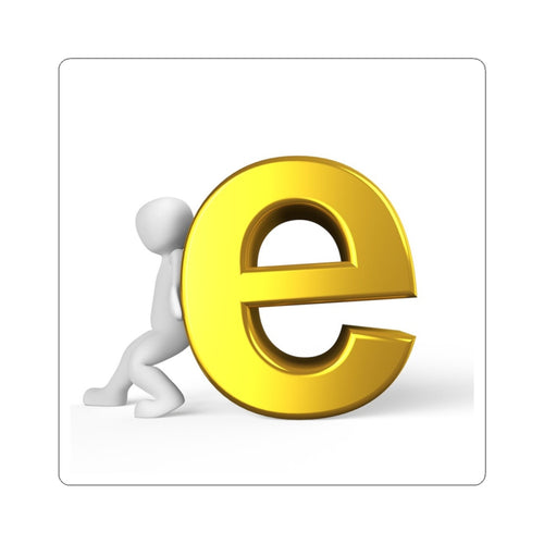 Lettre E dorée en 3D avec Figurines, Autocollants Découpés | Autocollant pour Ordinateur Portable, Lettres Alphabet