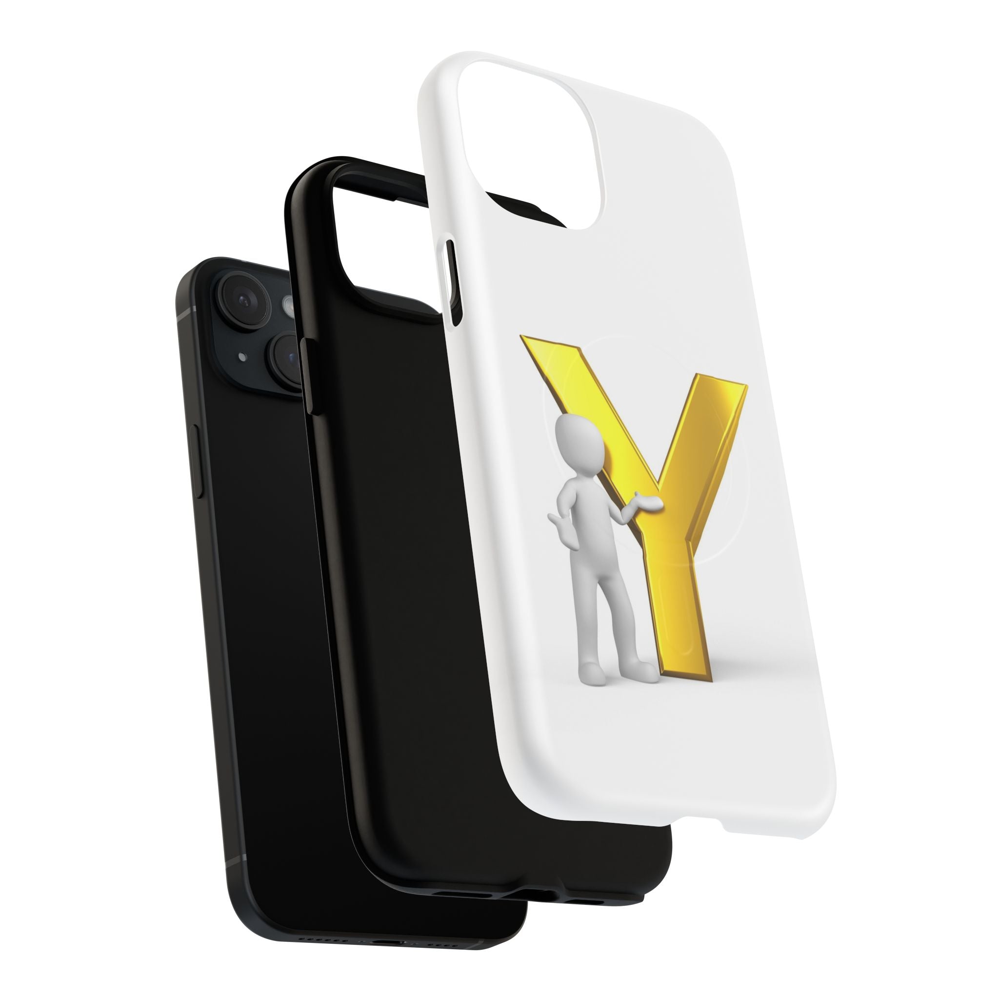 Gold Letter Y Phone Case | Monogram iPhone Magnetic Case
