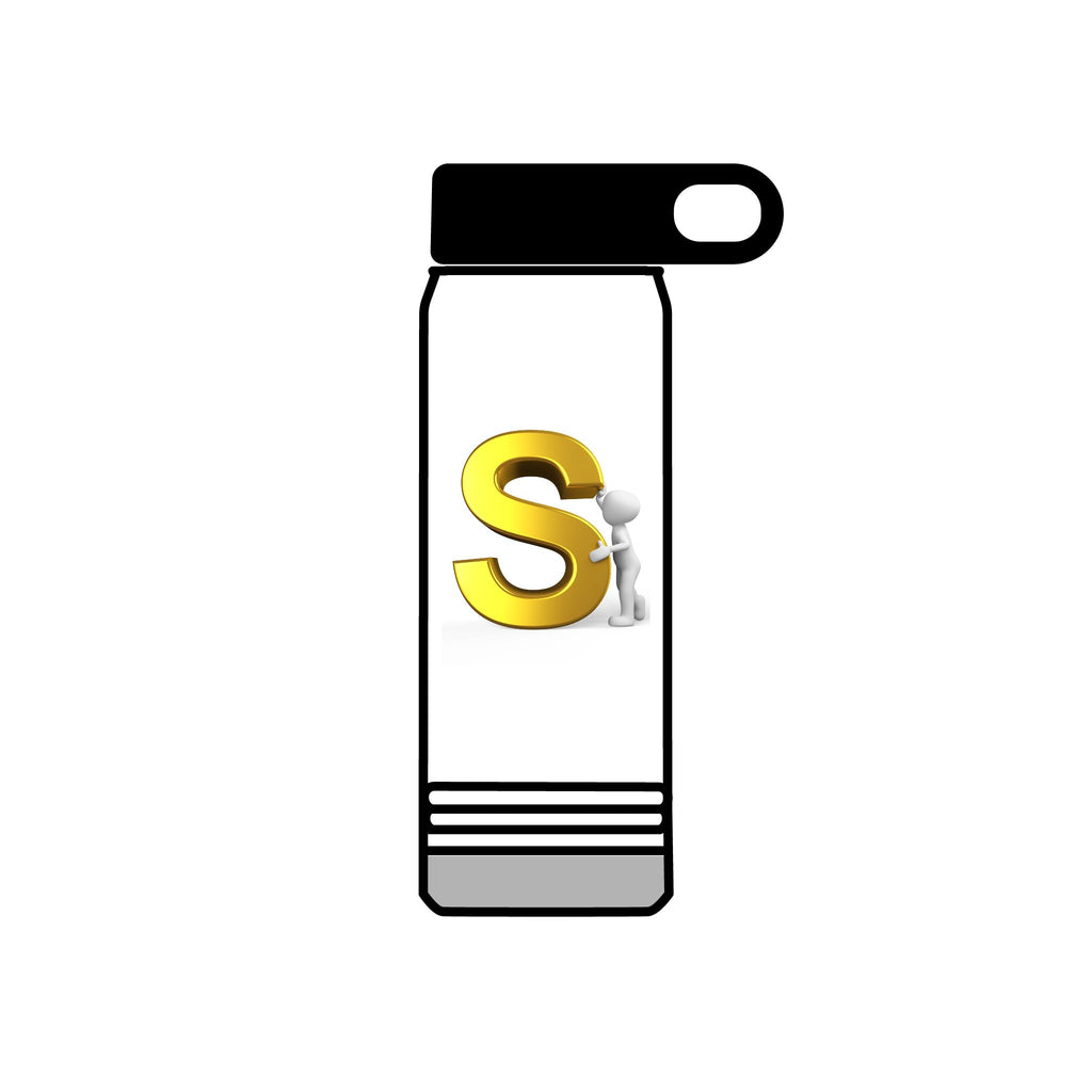 Gold Letter S Monogram Water Bottle | 20oz