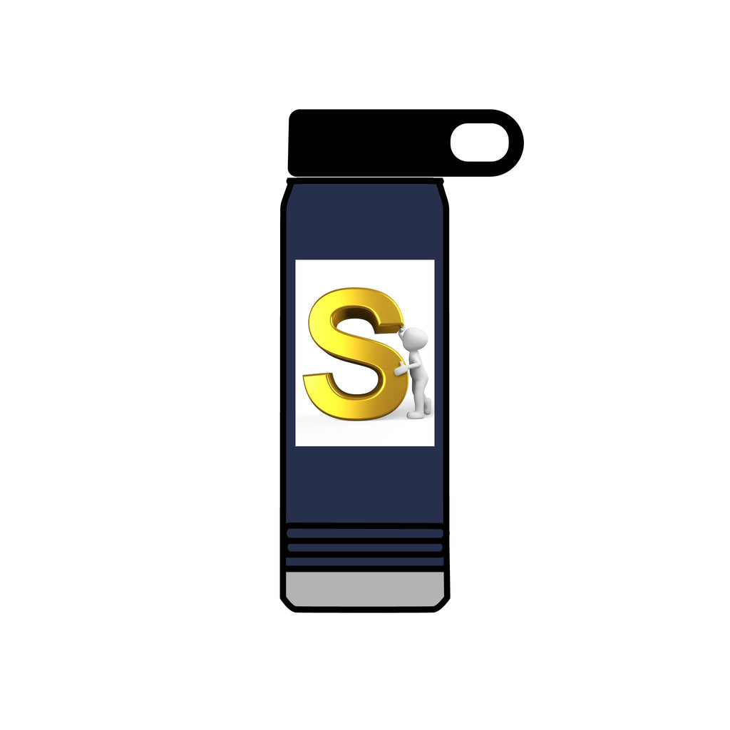 Gold Letter S Monogram Water Bottle | 20oz