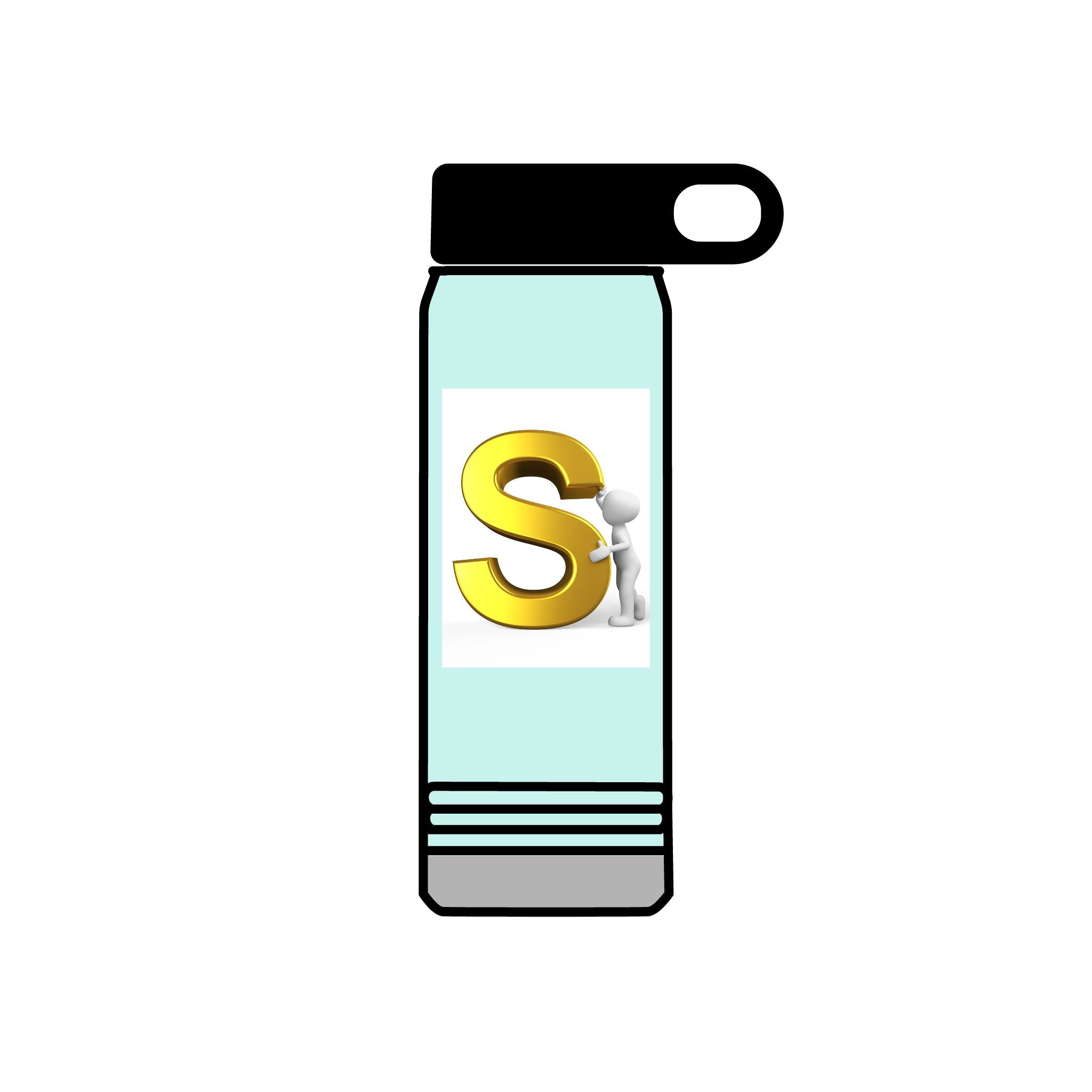 Gold Letter S Monogram Water Bottle | 20oz