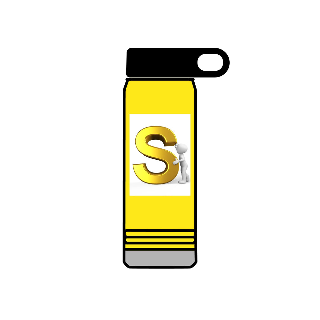Gold Letter S Monogram Water Bottle | 20oz