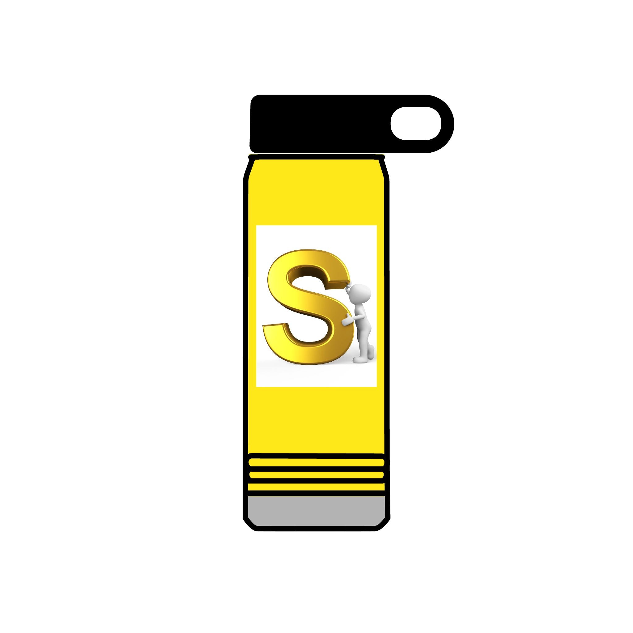 Gold Letter S Monogram Water Bottle | 20oz