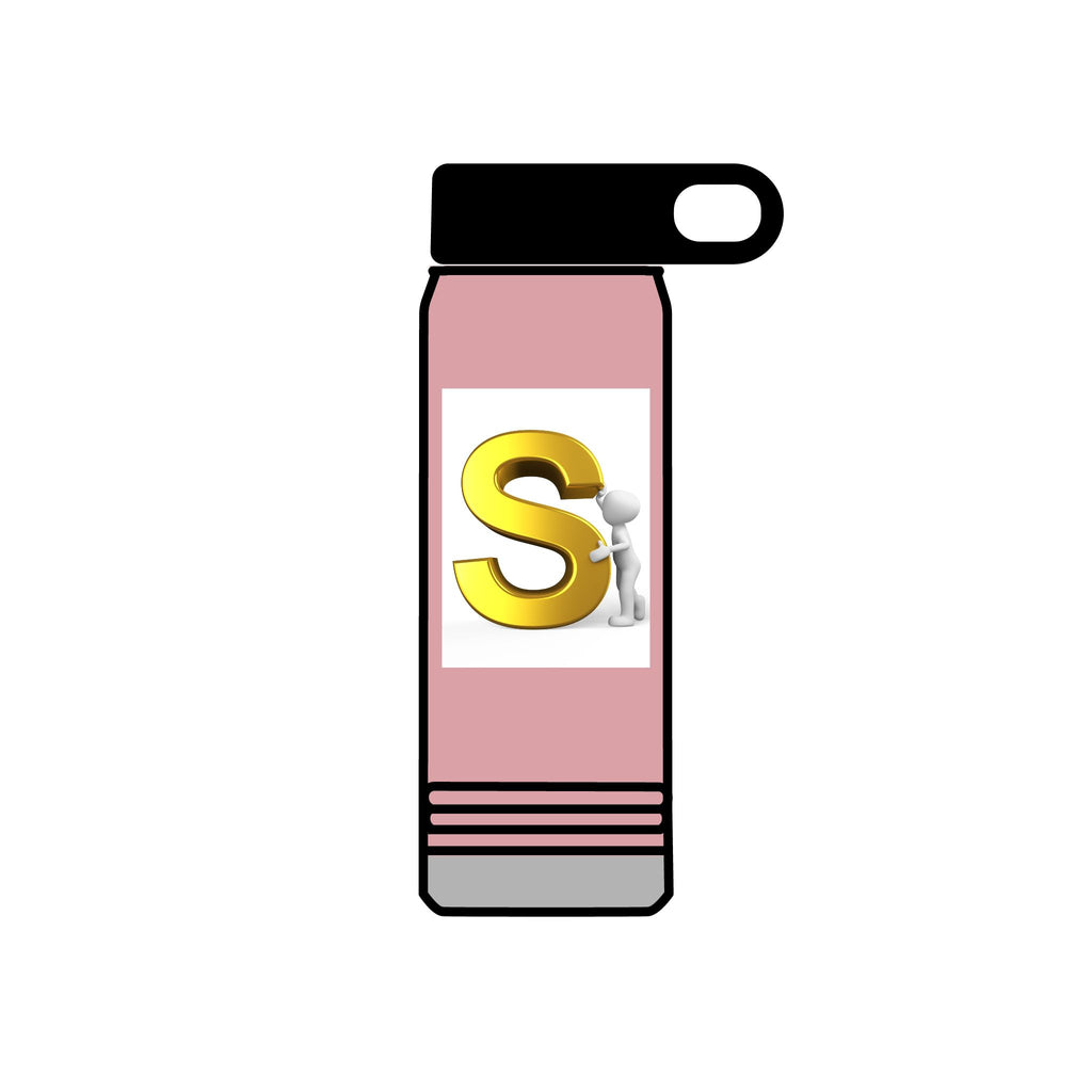 Gold Letter S Monogram Water Bottle | 20oz