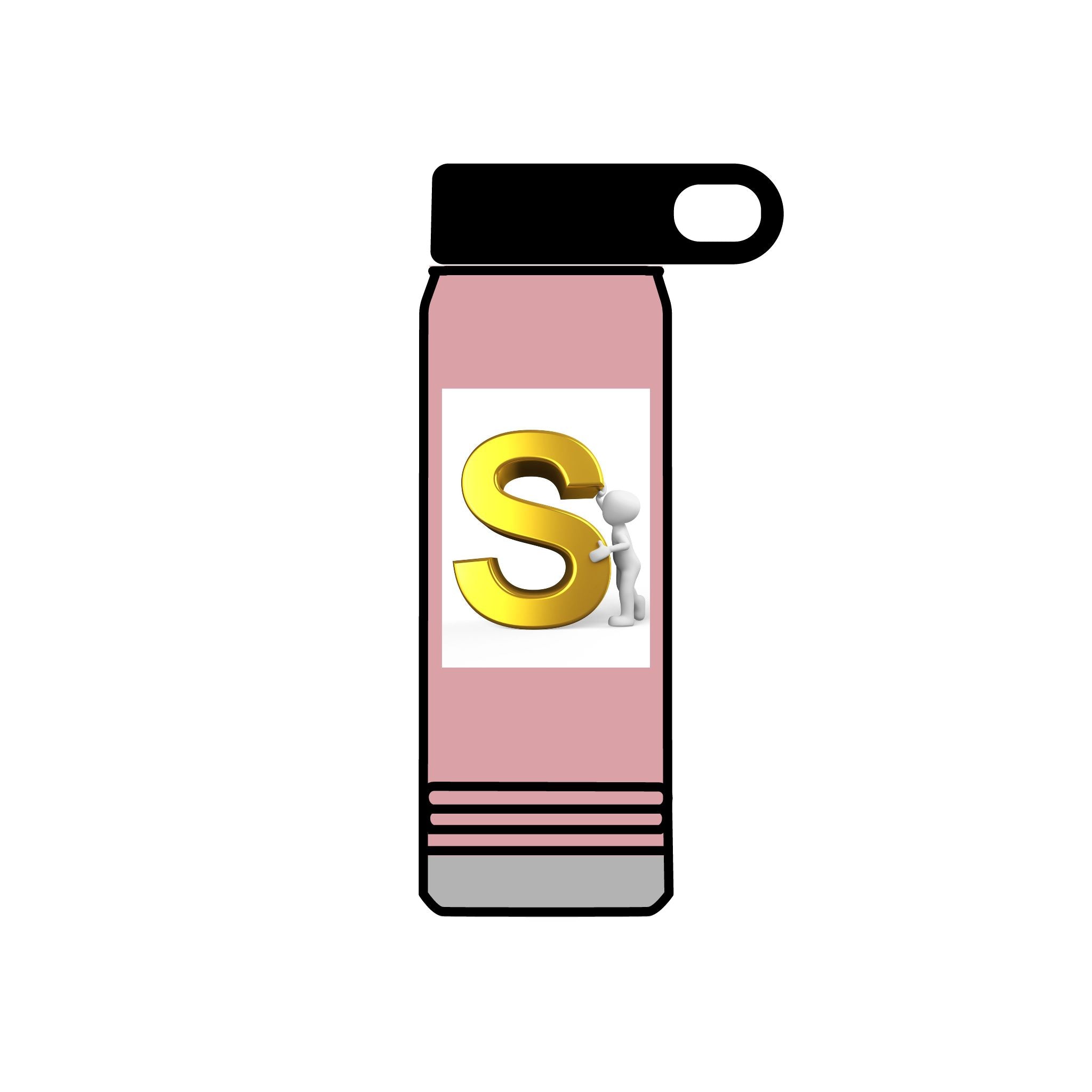 Gold Letter S Monogram Water Bottle | 20oz
