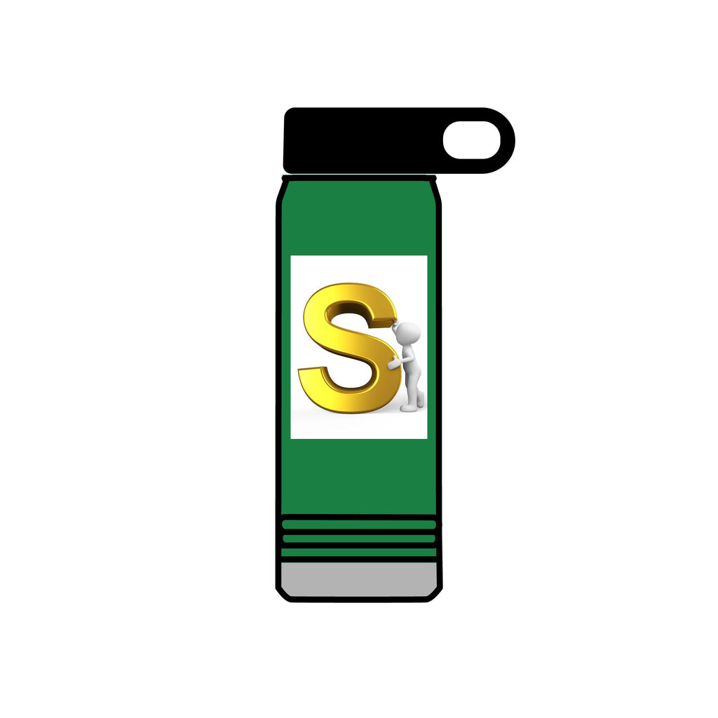 Gold Letter S Monogram Water Bottle | 20oz