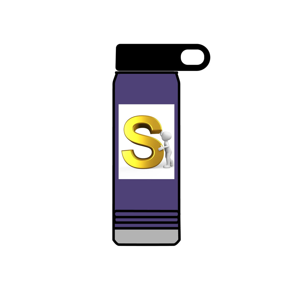 Gold Letter S Monogram Water Bottle | 20oz