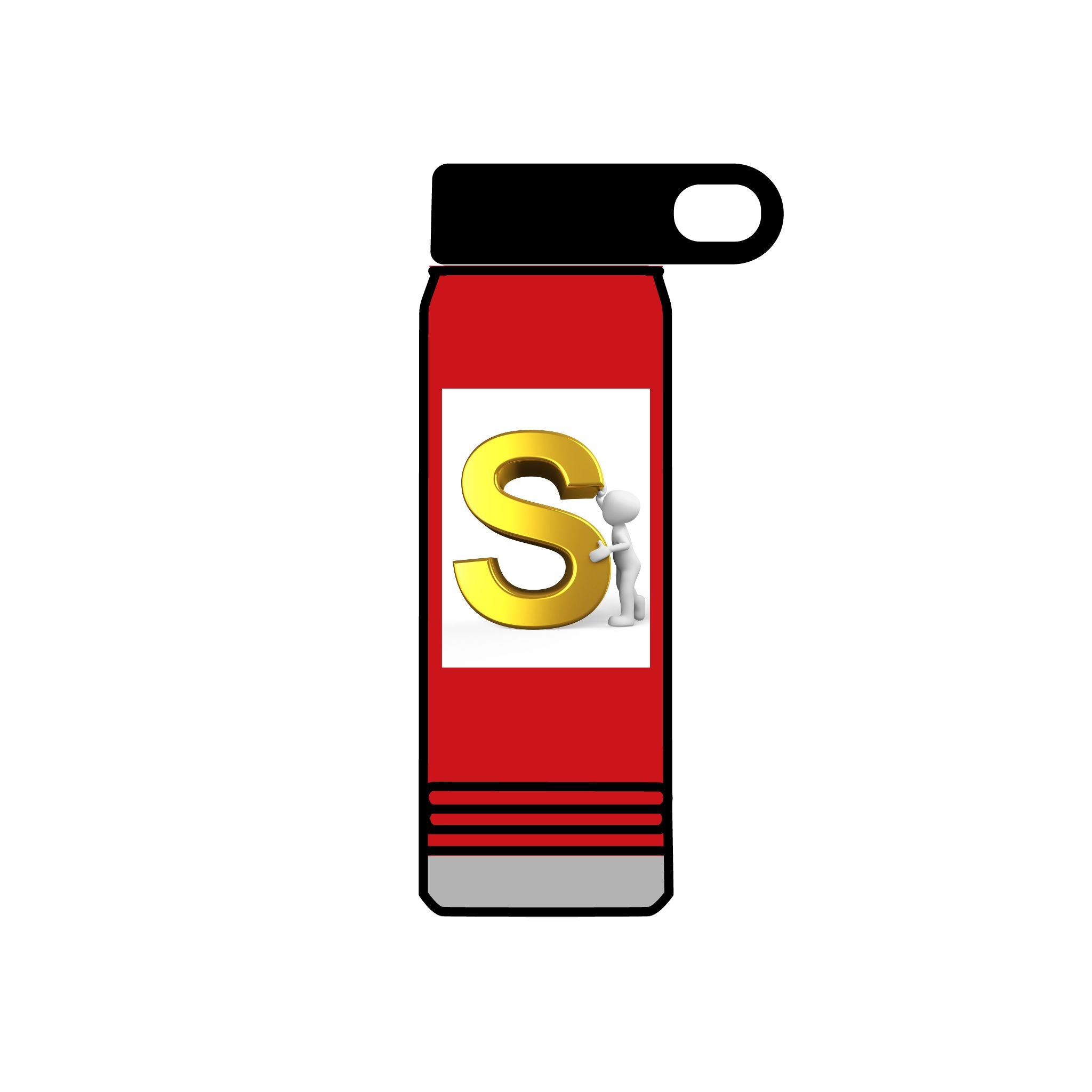 Gold Letter S Monogram Water Bottle | 20oz