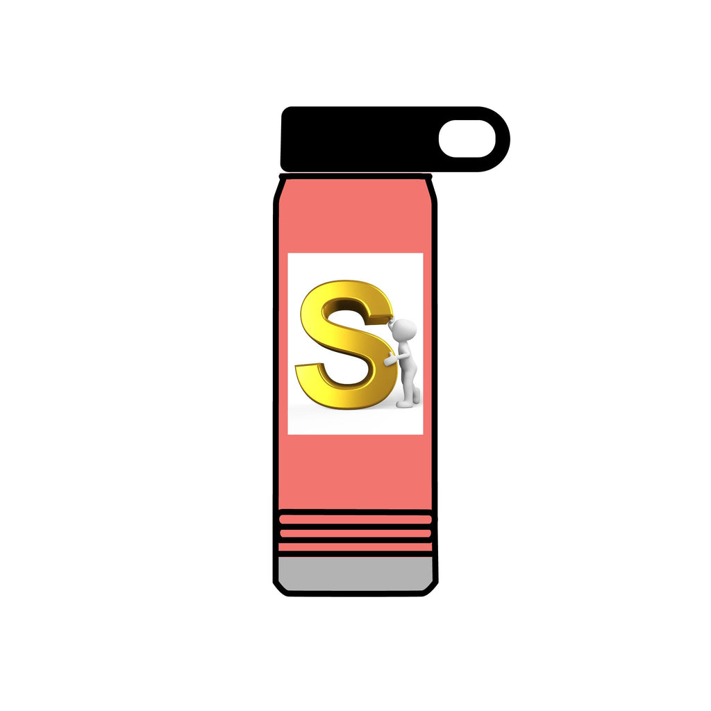 Gold Letter S Monogram Water Bottle | 20oz