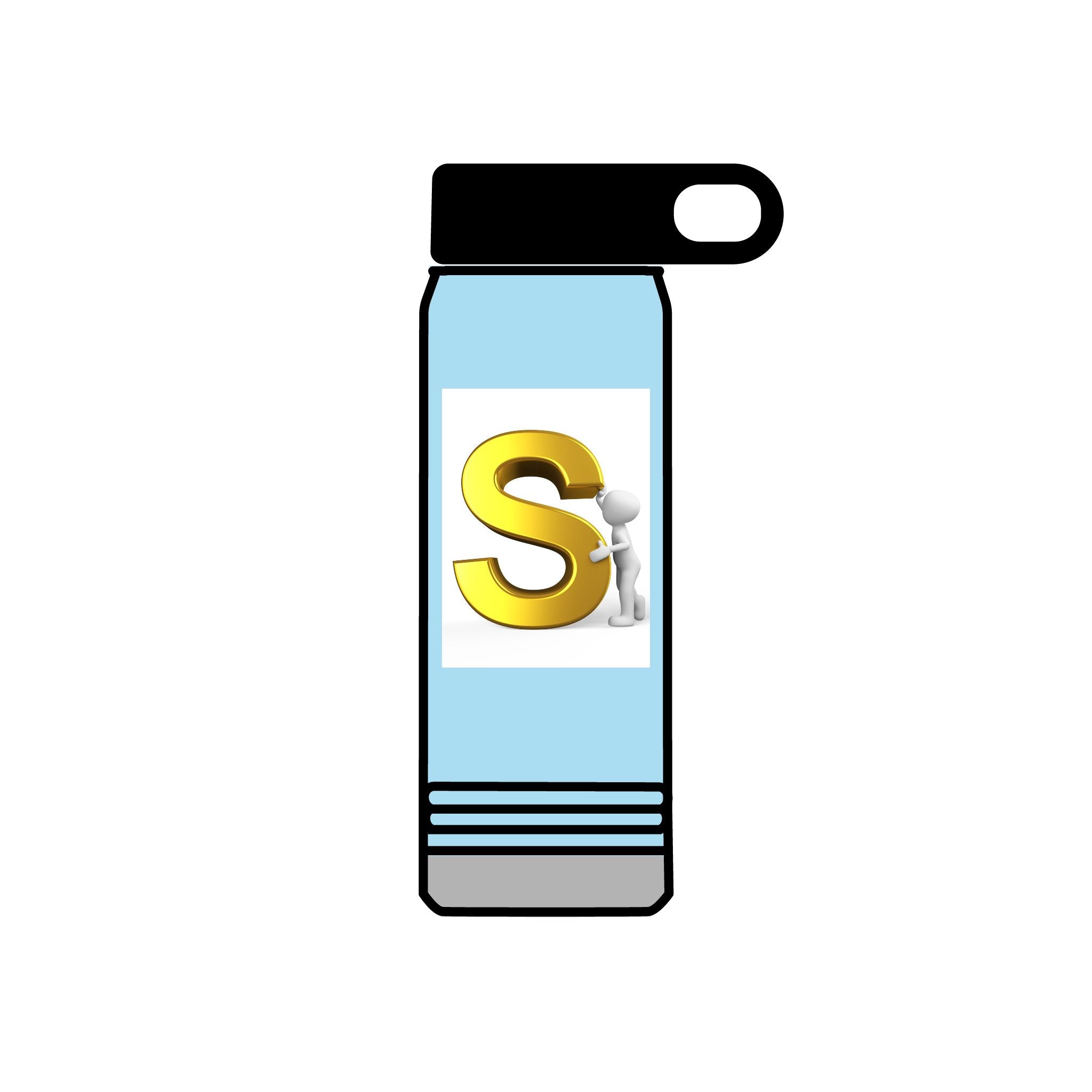 Gold Letter S Monogram Water Bottle | 20oz