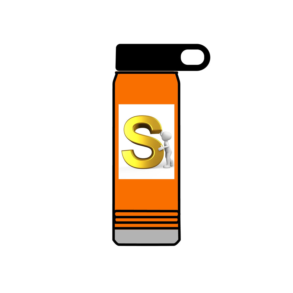 Gold Letter S Monogram Water Bottle | 20oz