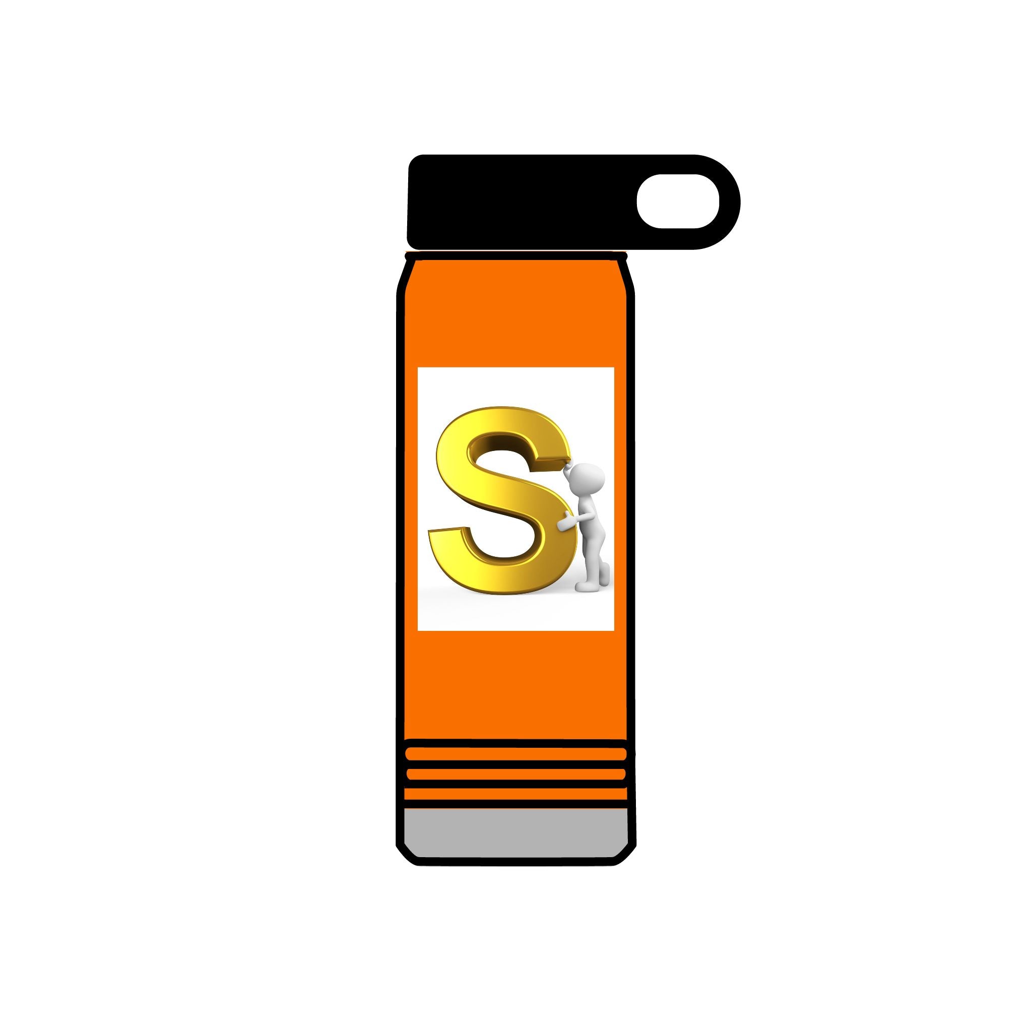 Gold Letter S Monogram Water Bottle | 20oz