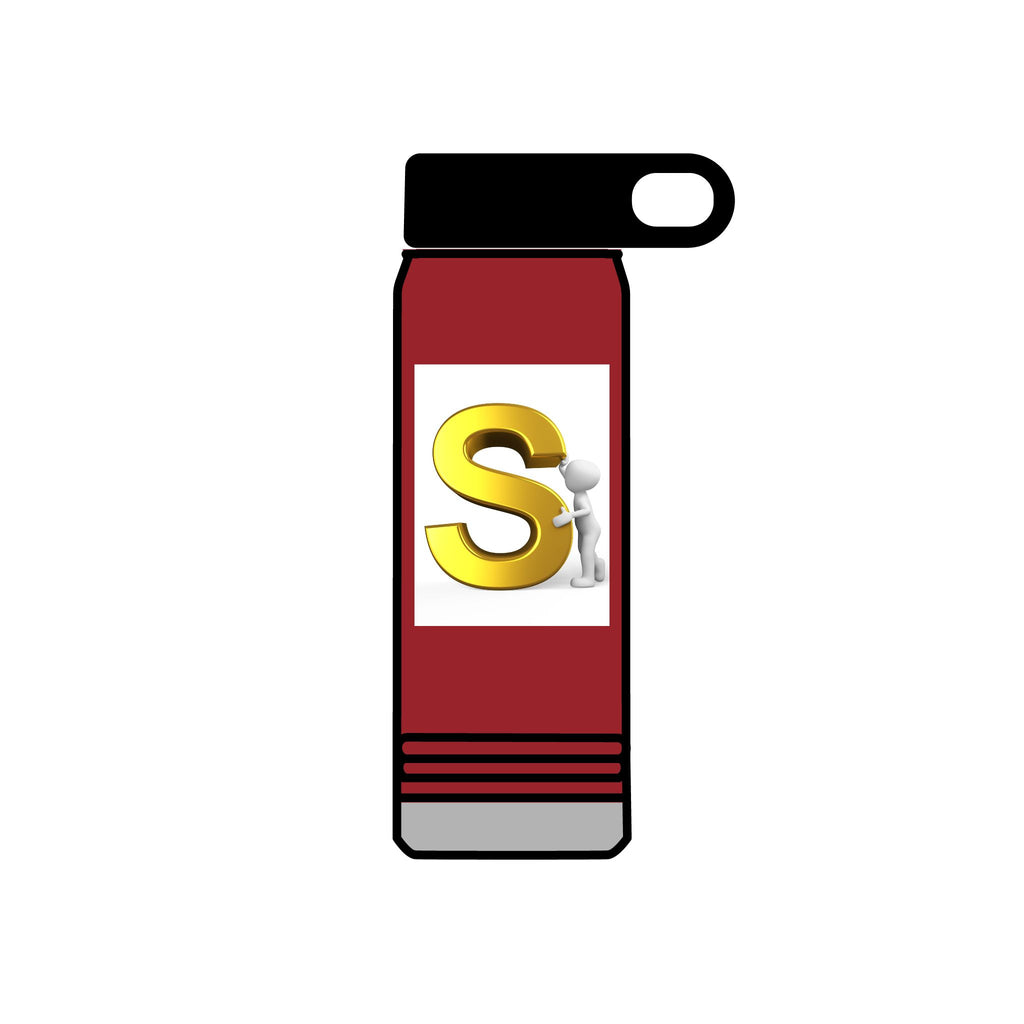Gold Letter S Monogram Water Bottle | 20oz