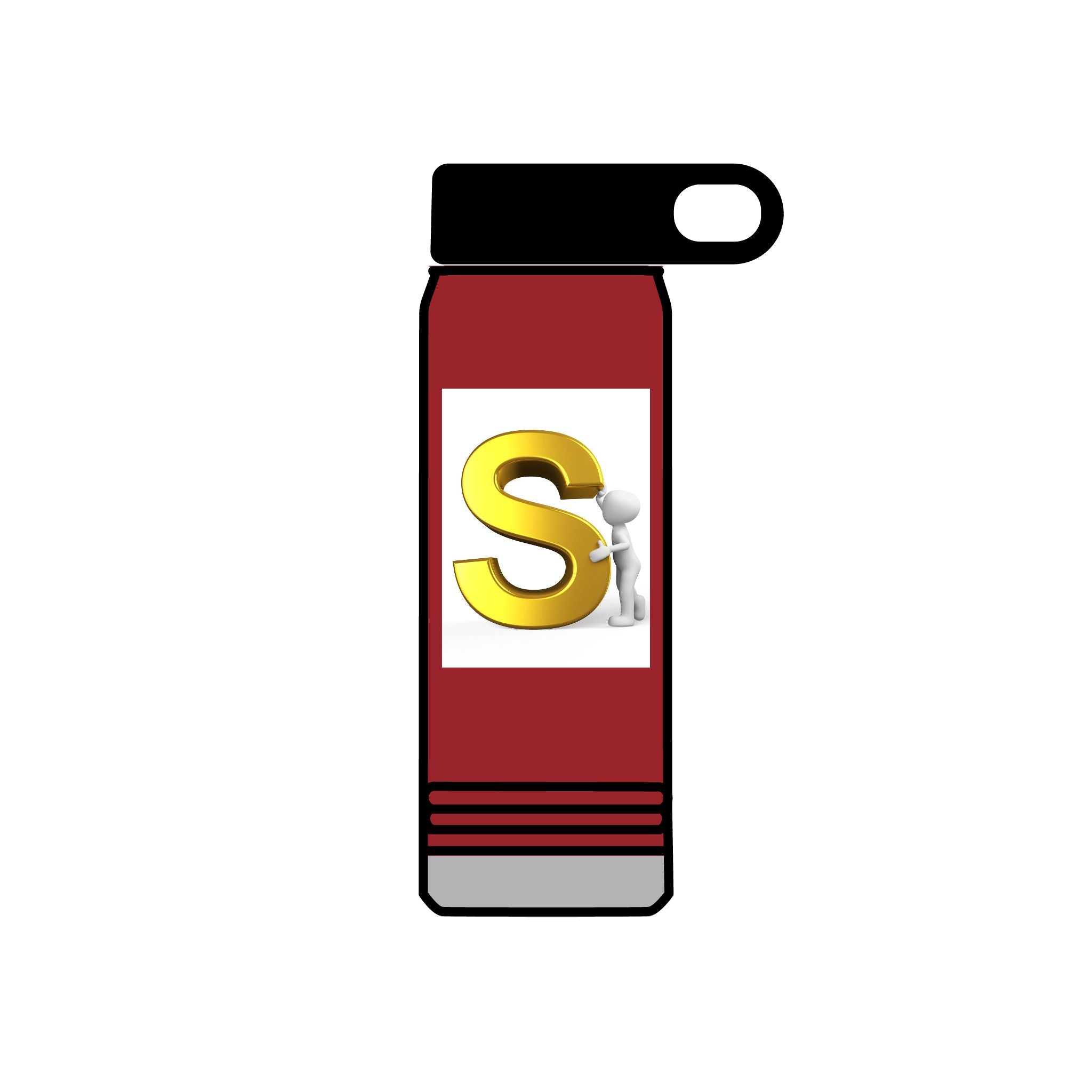 Gold Letter S Monogram Water Bottle | 20oz