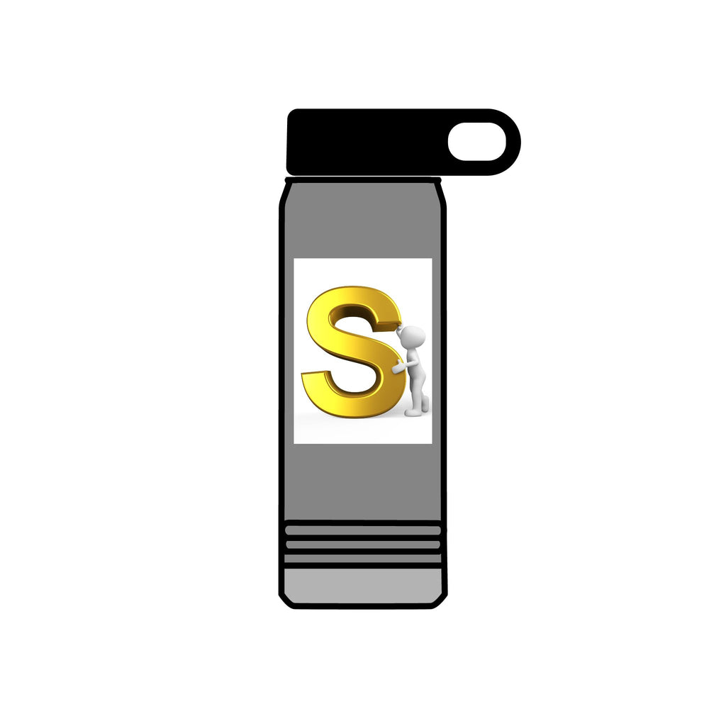Gold Letter S Monogram Water Bottle | 20oz