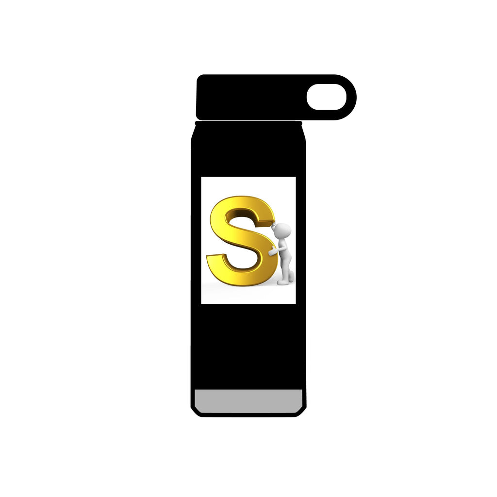 Gold Letter S Monogram Water Bottle | 20oz