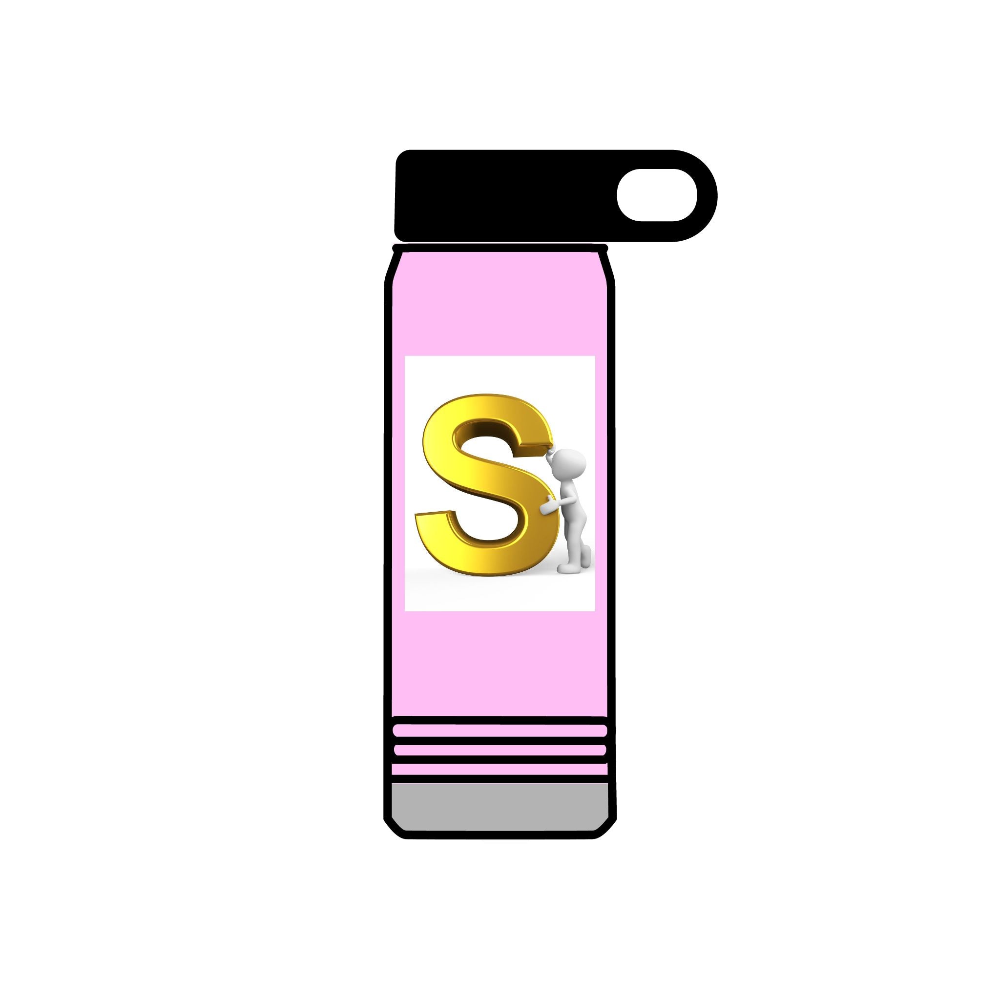 Gold Letter S Monogram Water Bottle | 20oz