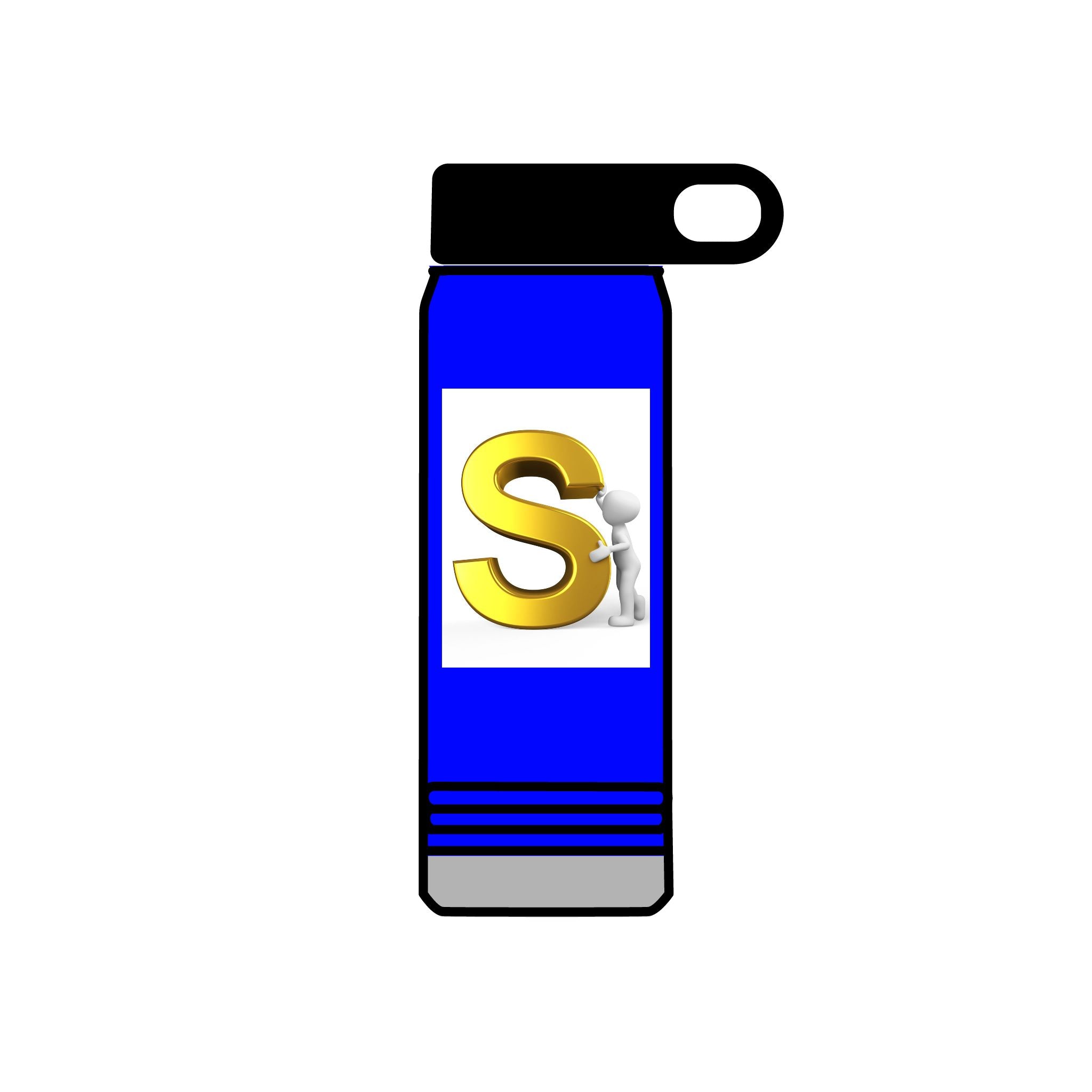 Gold Letter S Monogram Water Bottle | 20oz
