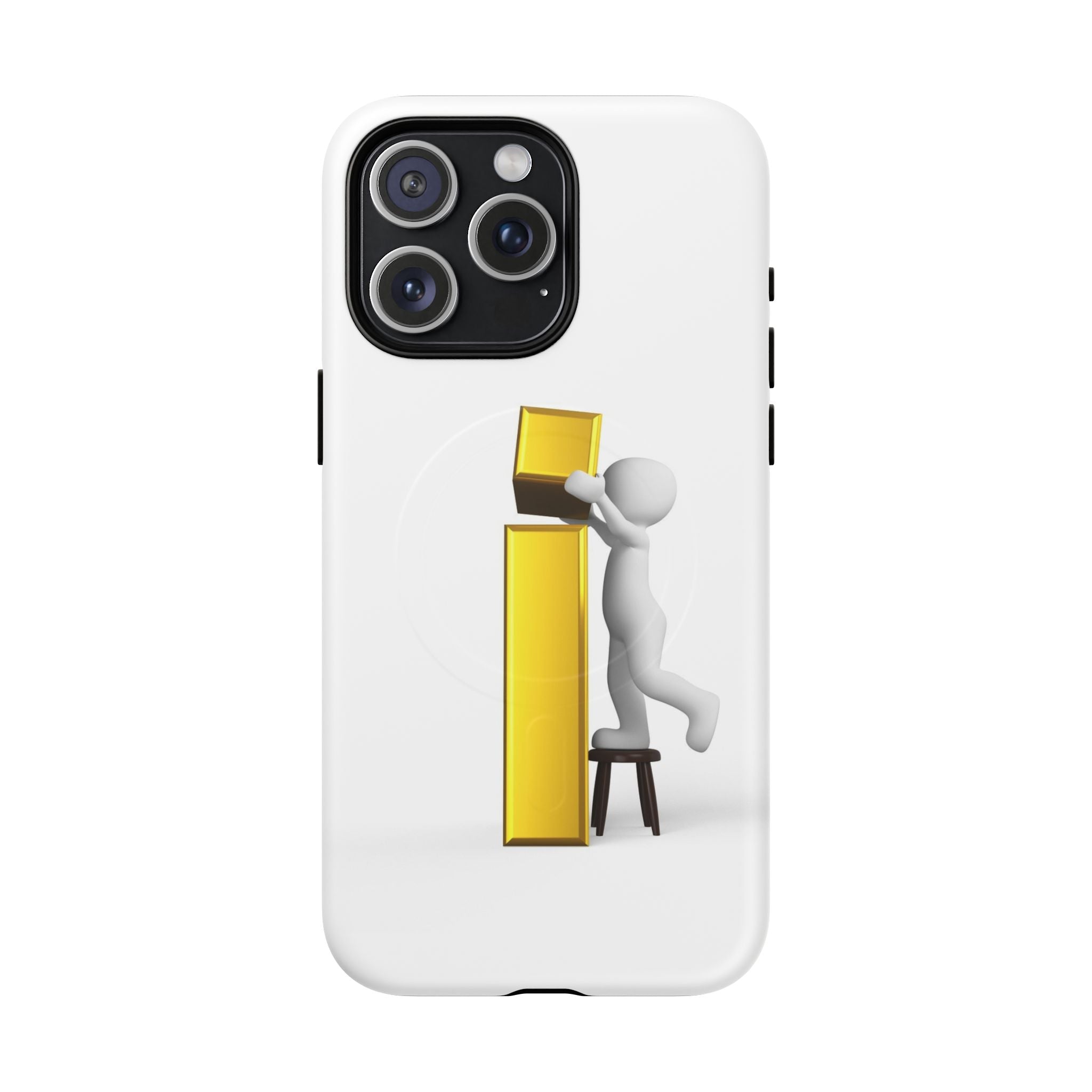 3D Character Gold Letter i phone case | Tough Magnetic Case