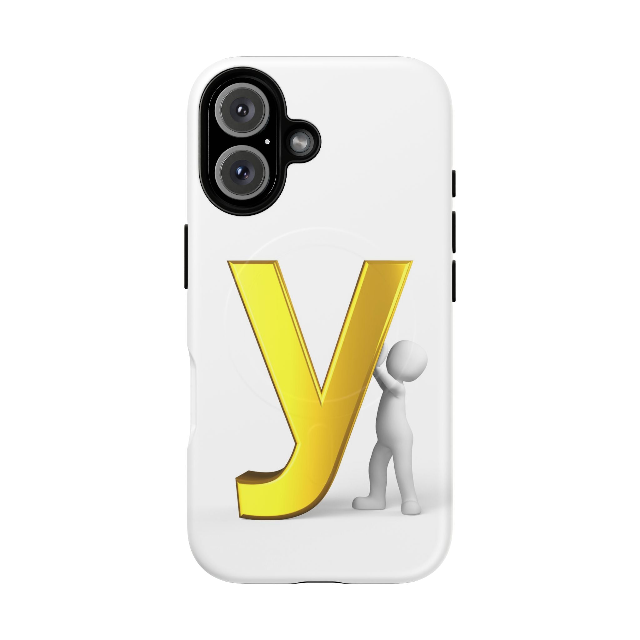 Coque de téléphone en or lettre Y | Coques magnétiques robustes