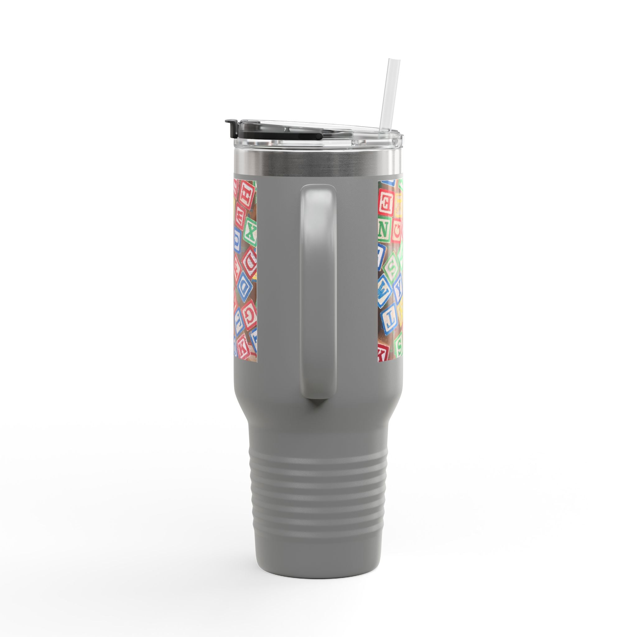 Colorful Alphabet Blocks Insulated Travel Mug | 40oz