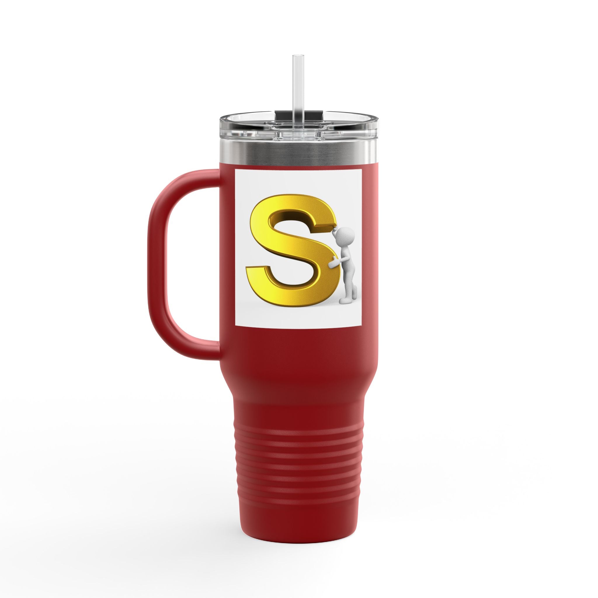 Large Gold Letter S monogram | Travel Mug
