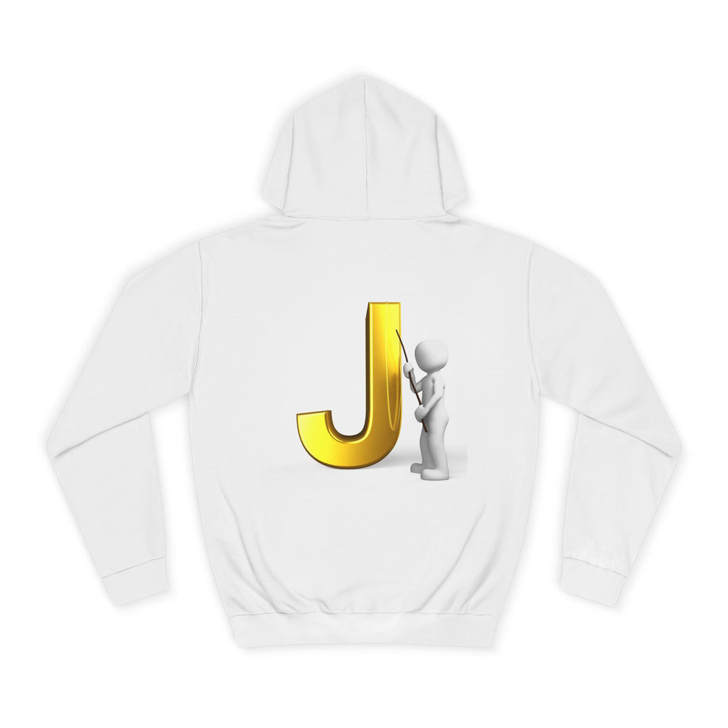 Golden Letter J Initial Hoodie | Monogram J Sweatshirt