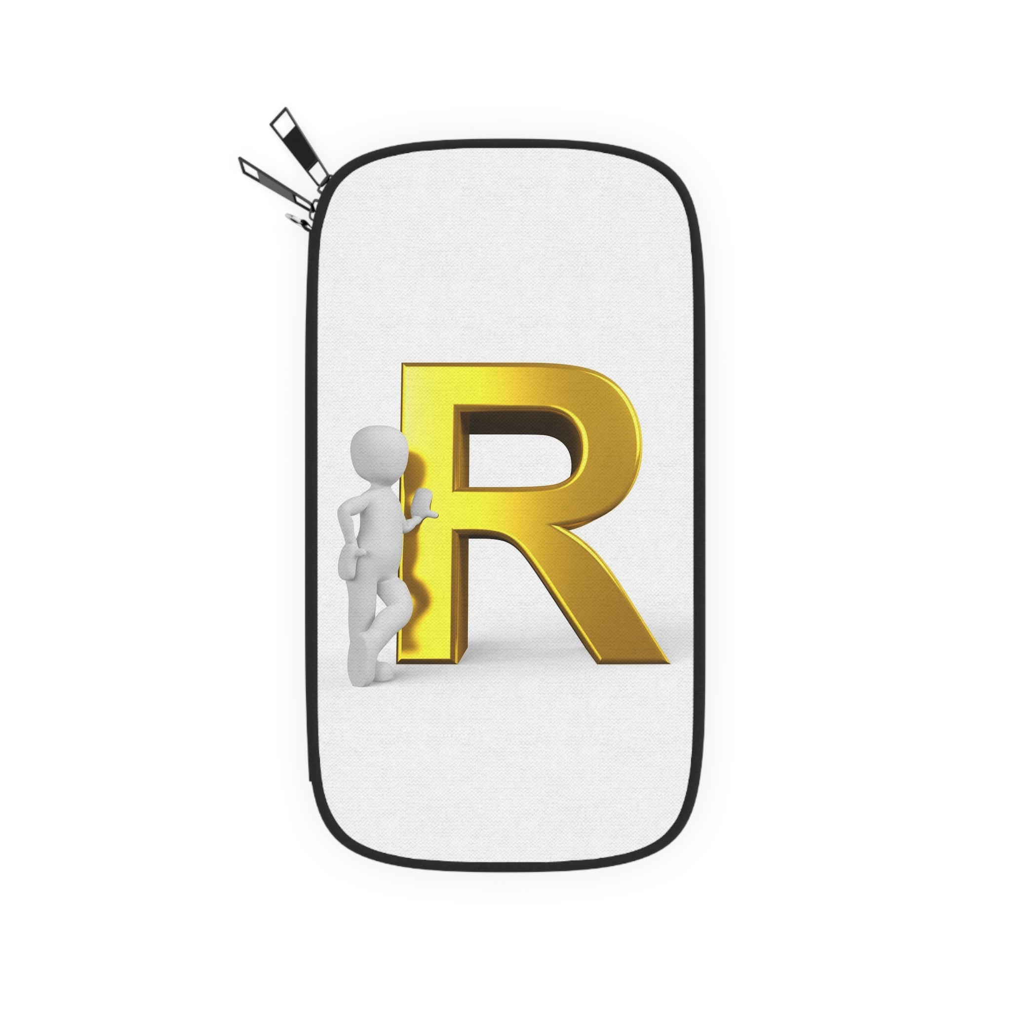 Gold Letter R Monogram Passport Wallet | Initial R Travel Organizer