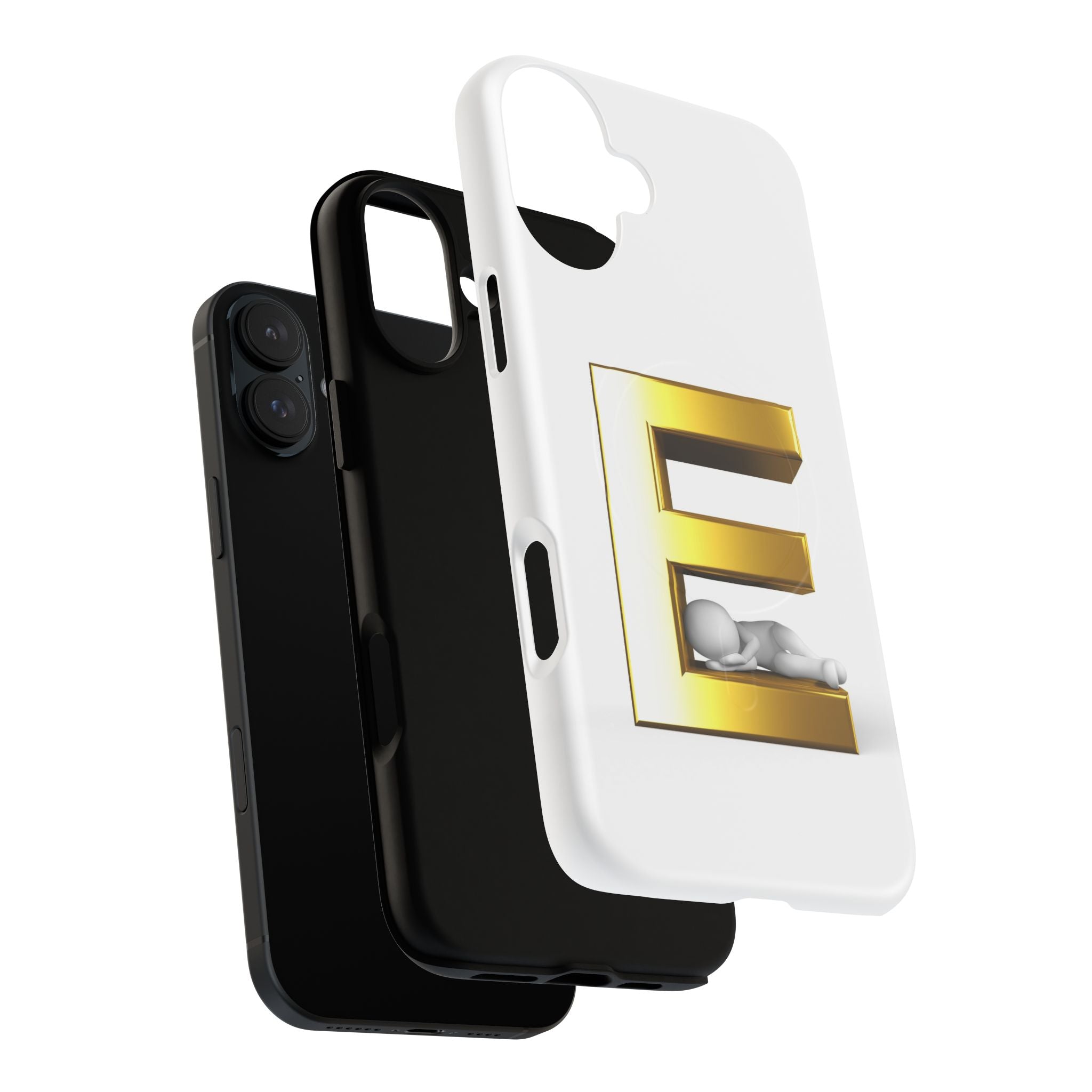 Gold Letter E monogram Phone Case | Magnetic Tough Case