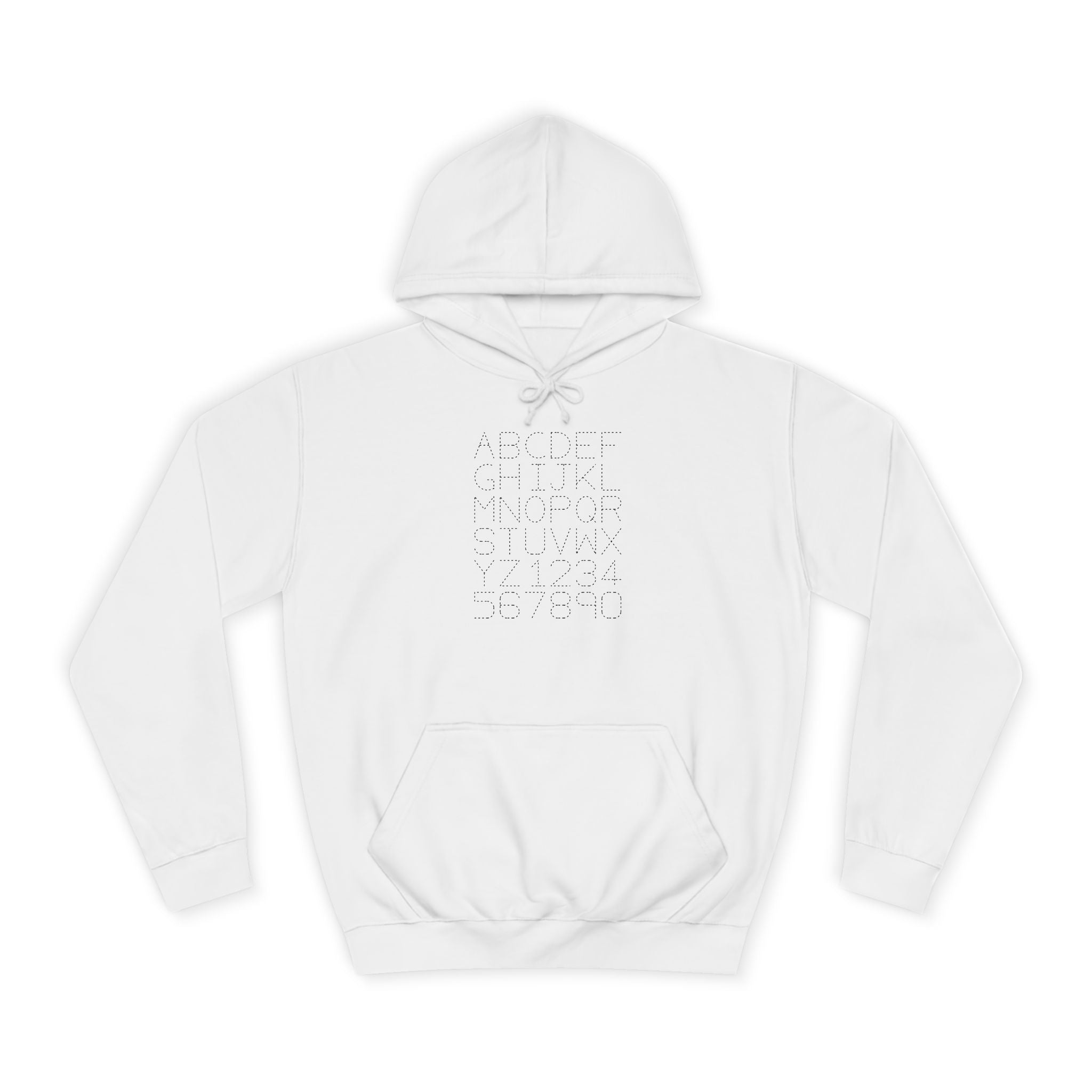 College Dotted Alphabet Hoodie | Campus Sweatshirt, Collegiate Style