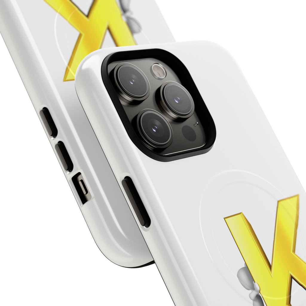 Yellow K Letter Phone Case | Tough Magnetic Case, Monogram Initial K