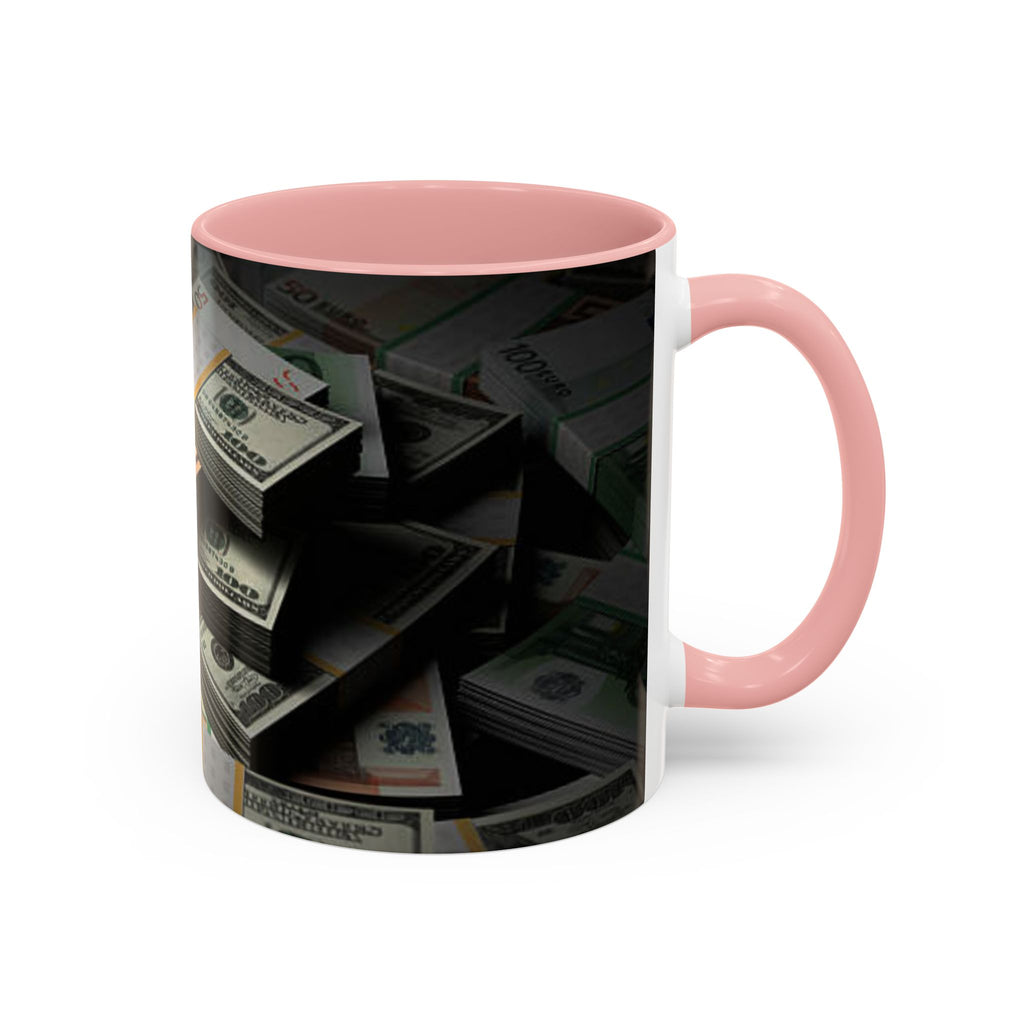 Geldstapel-Tasse | Akzent-Kaffeetasse 325 ml 444 ml, Bargeld-Muster