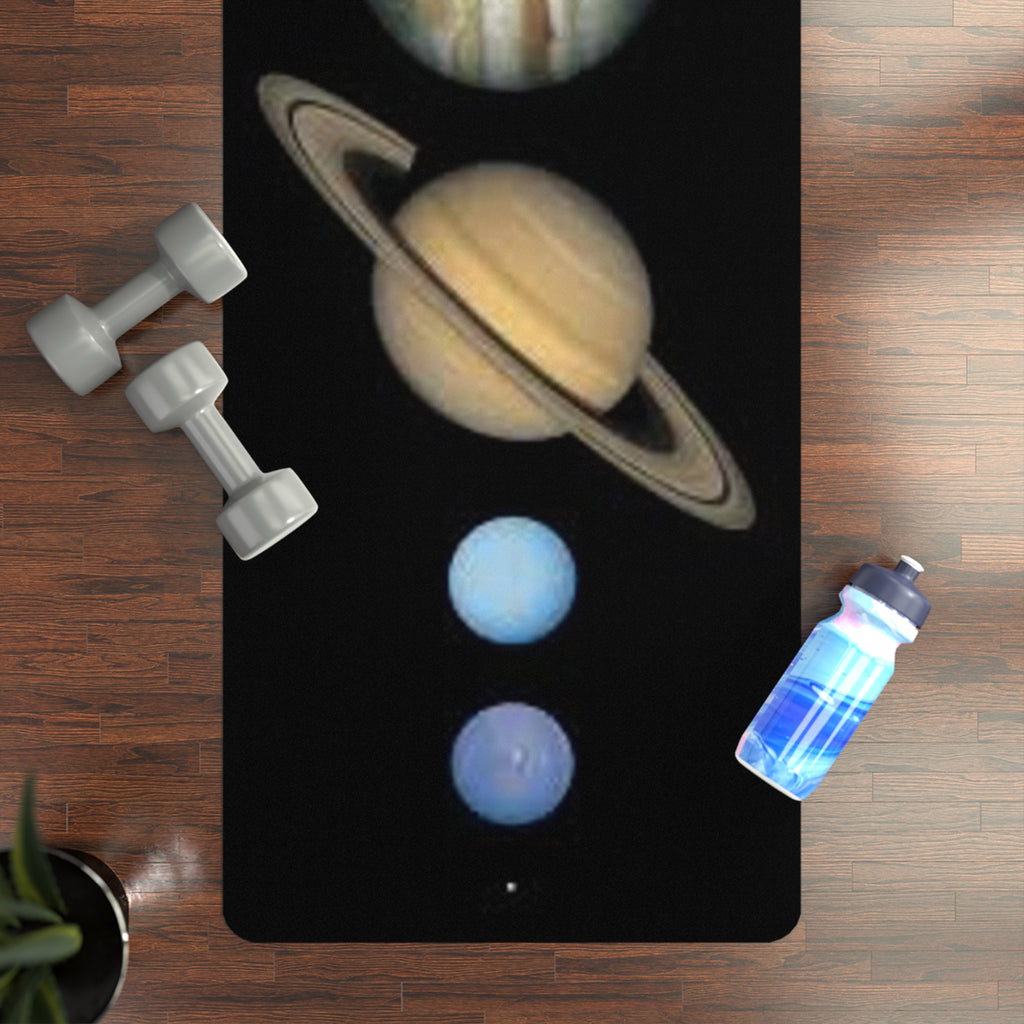 Solar System Planets Rubber Yoga Mat | Space Planet Fitness Mat