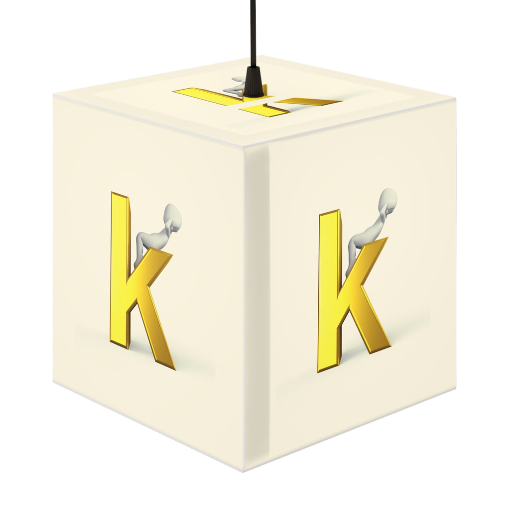 Golden K Initial Cube Lamp | Light Cube Lamp, Monogram Home Decor