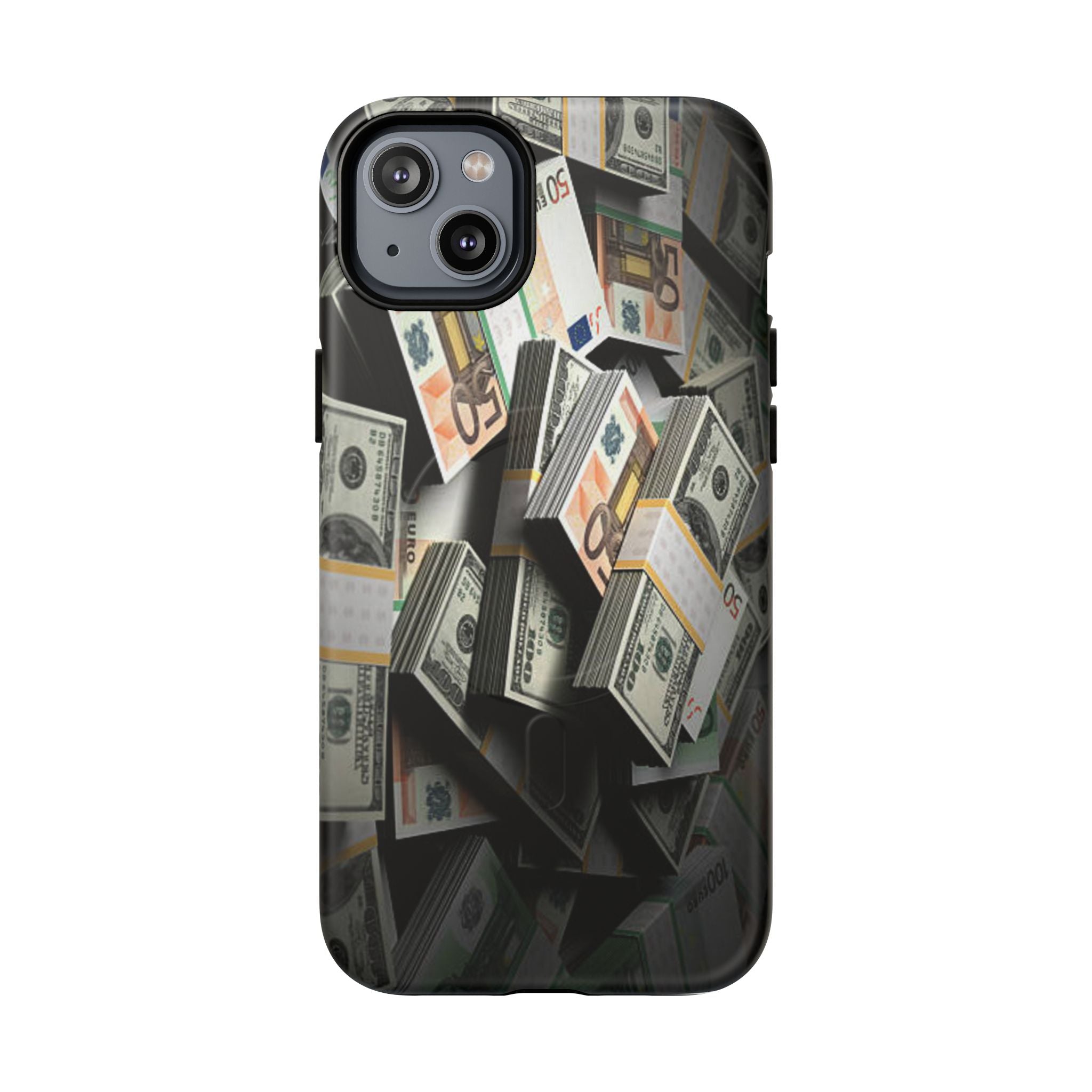 Coque de téléphone Argent Empilé | Coque magnétique robuste