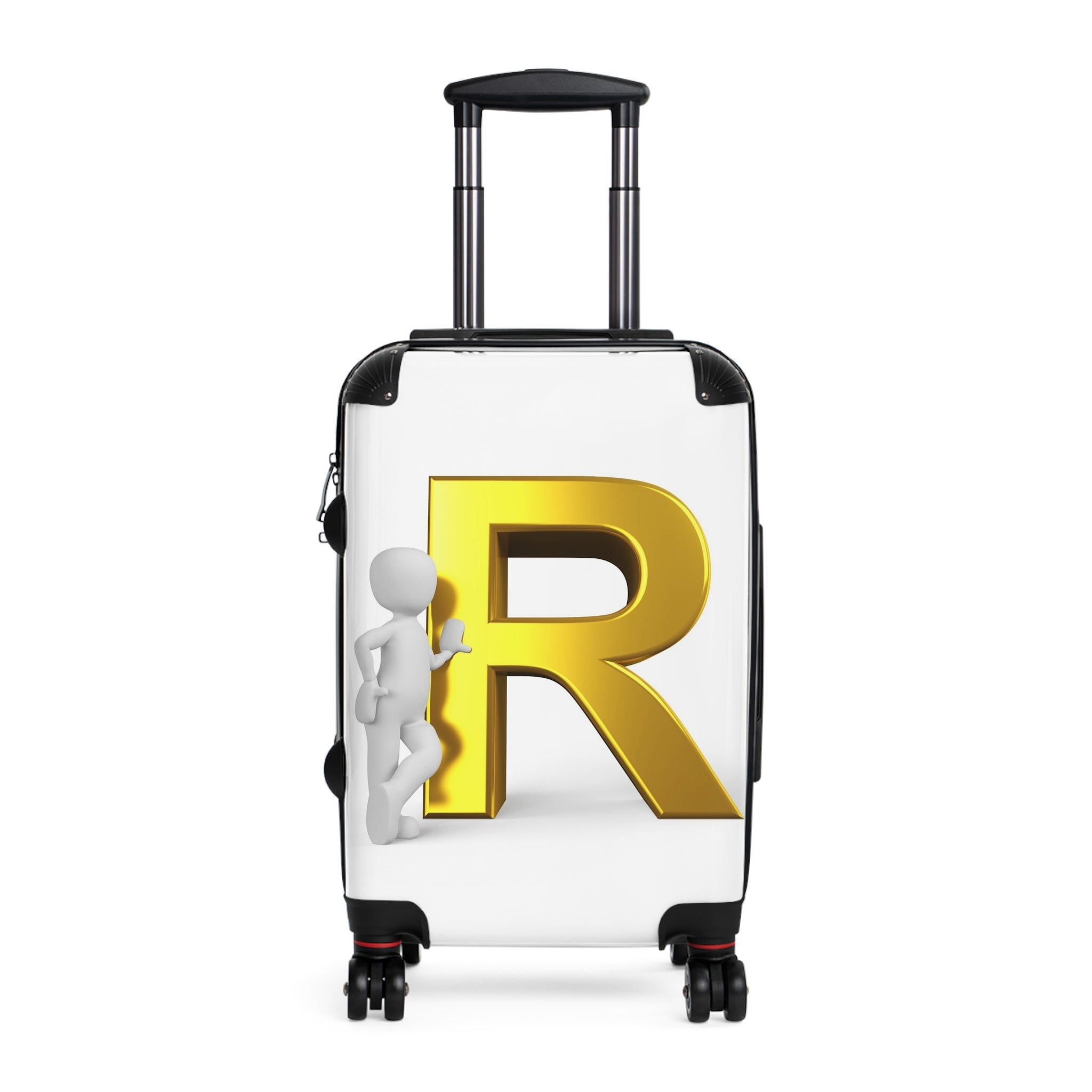 Gold Letter R Monogram Suitcase | Initial Luggage Cover