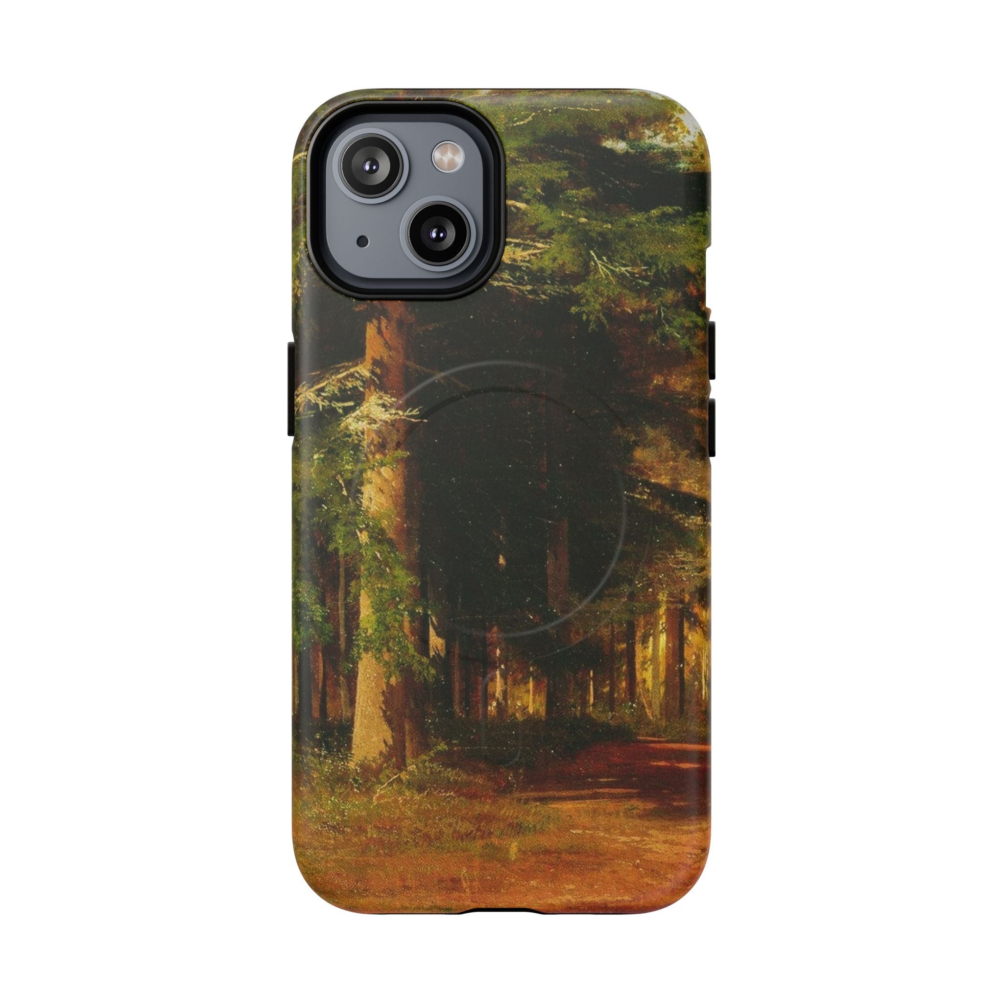 Coque de téléphone Chemin forestier d'automne | Coque magnétique robuste, illustration de paysage d'automne