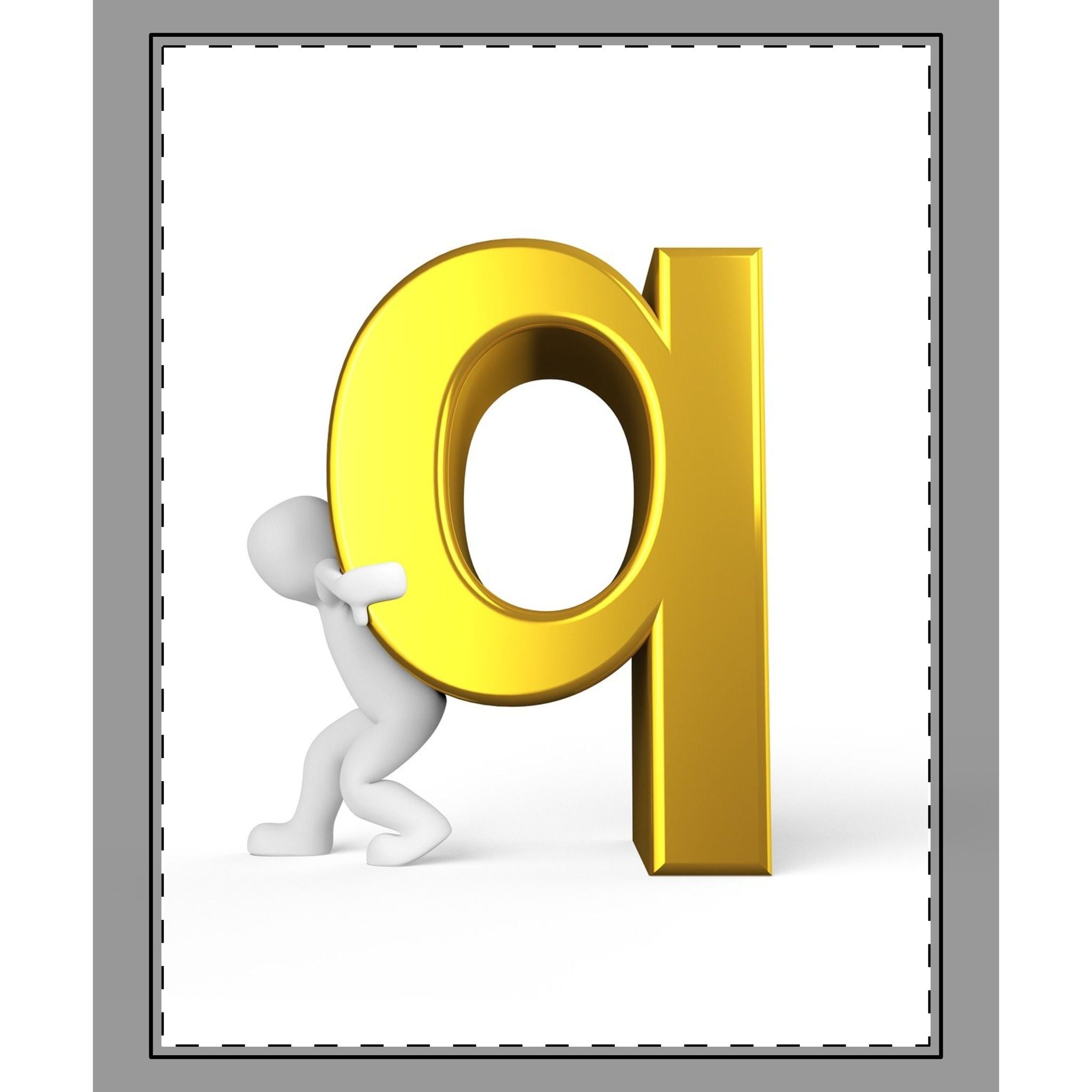 Gold Letter Q Illustration Coverlet