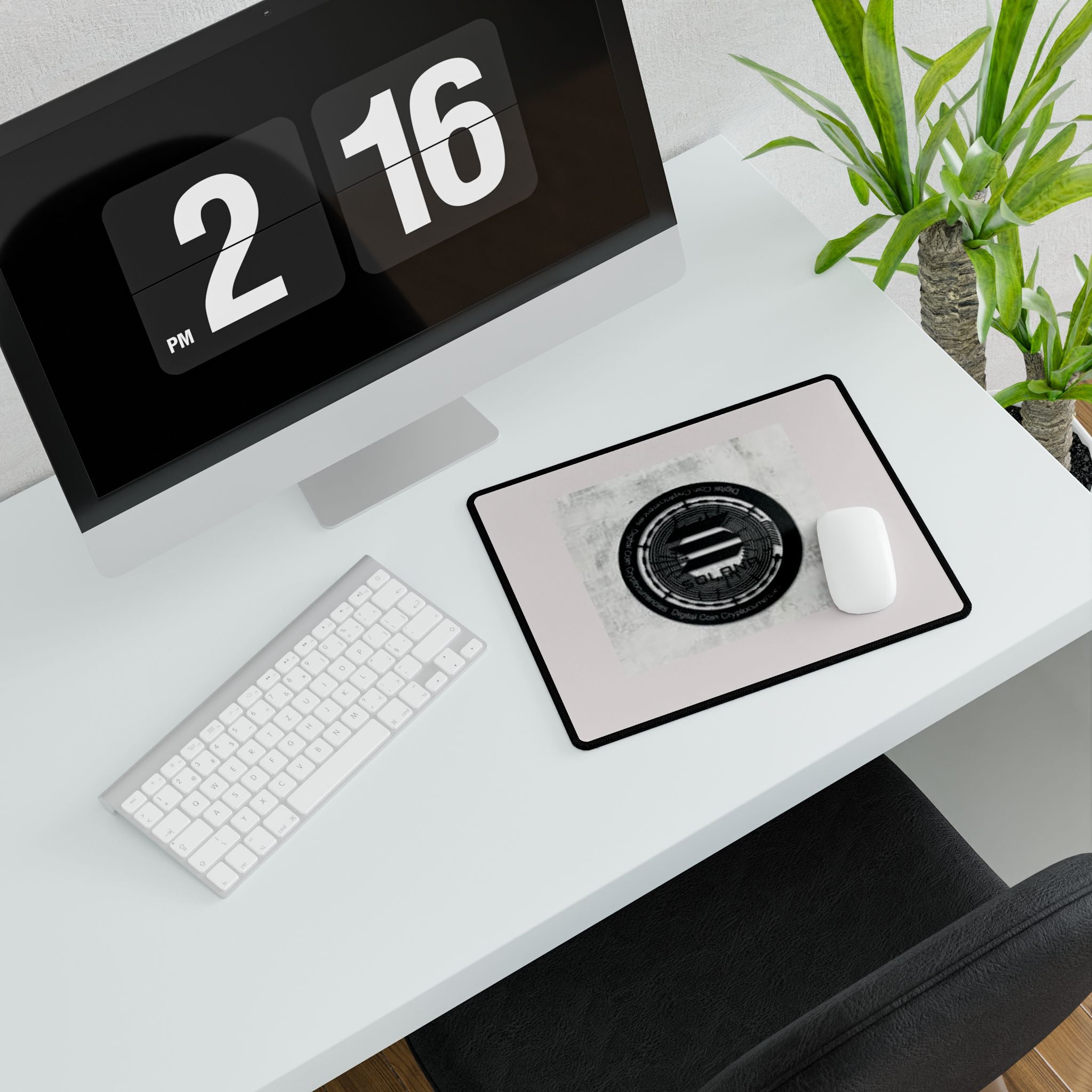 Solana Cryptocurrency Emblem Desk Mat | Wealth Logo Mousepad