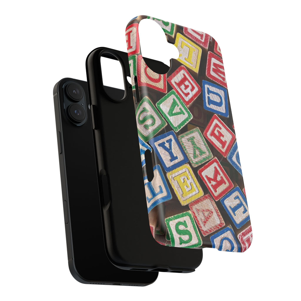 Vintage Alphabet Blocks Phone Case | Tough Magnetic Case