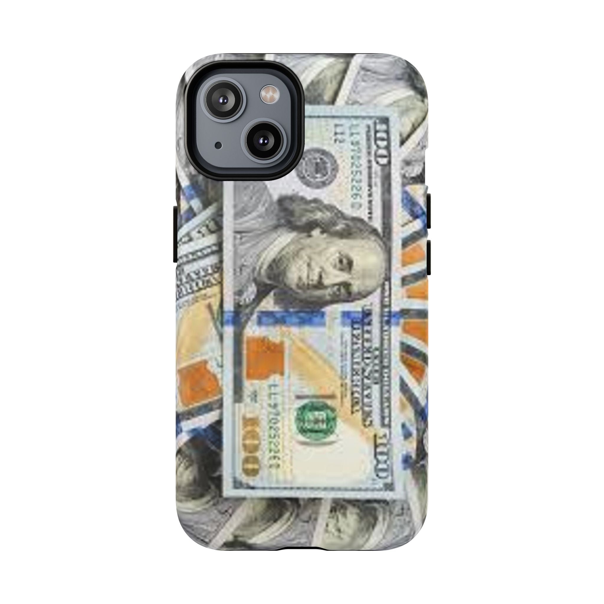 Coque de téléphone Billets de cent dollars | Coque magnétique robuste, motif argent