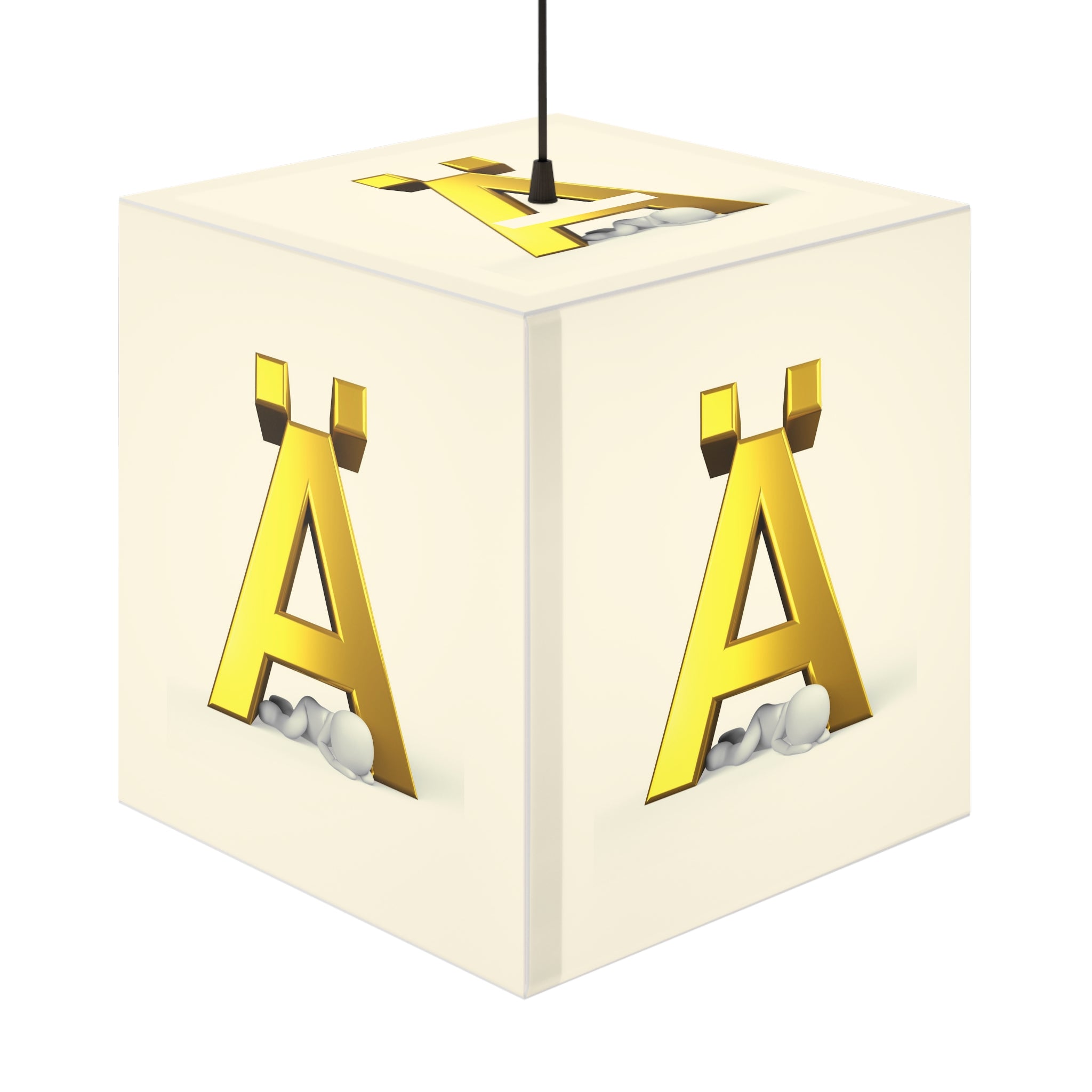 Lampe Cube Lumineux Lettre Or Ä | Éclairage d'accentuation d'initiale alphabétique