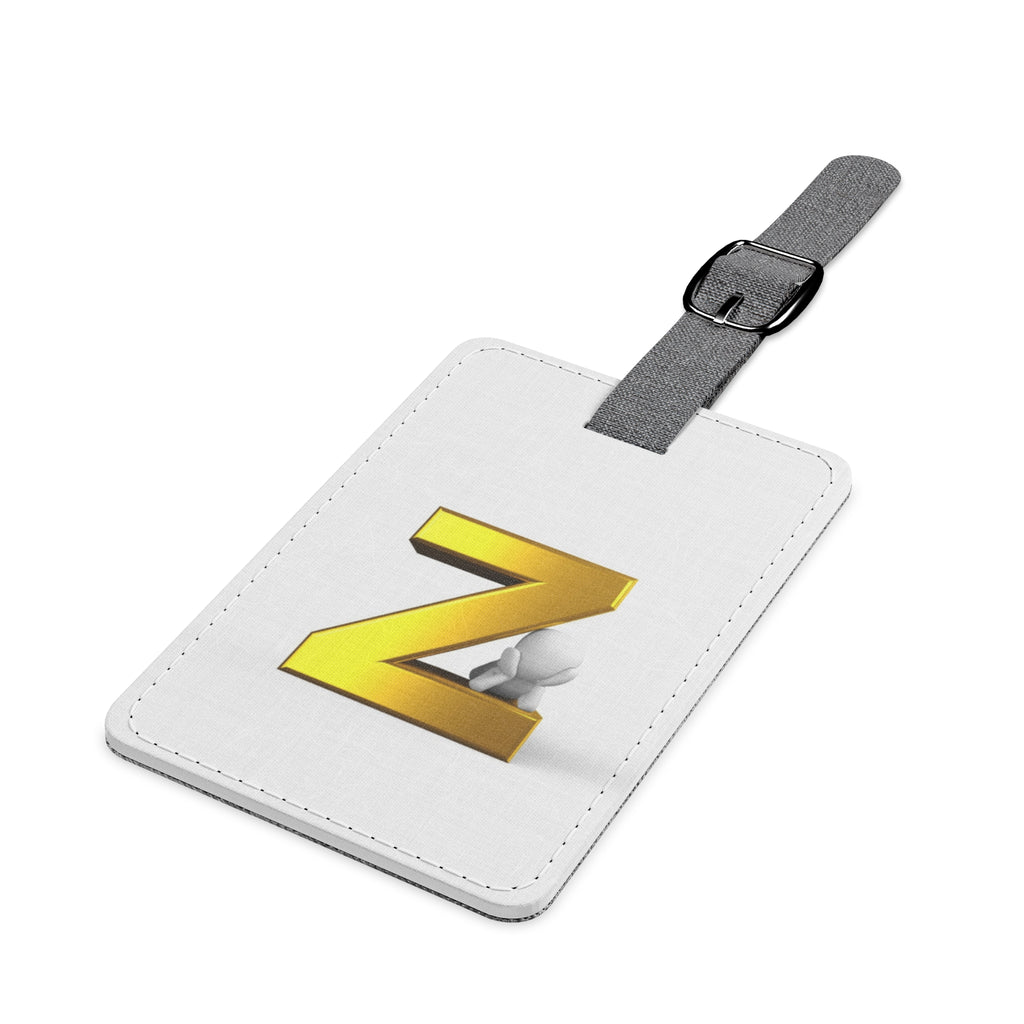 Gold 3D Letter Z Luggage Tag