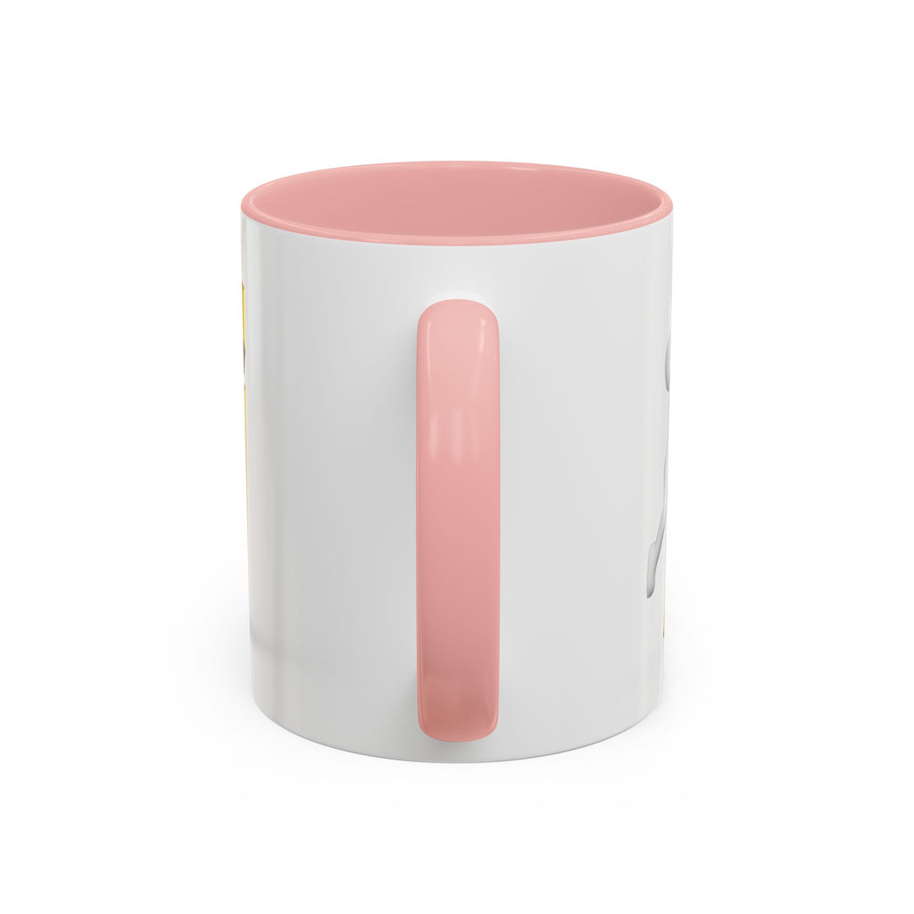 Tasse avec figurine 3D bâton poussant la lettre J dorée | Tasse à café