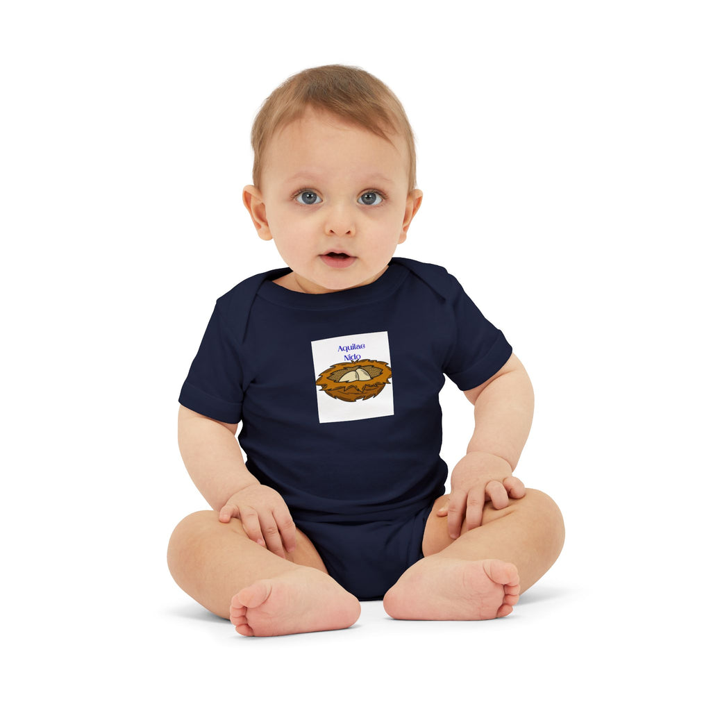 Baby Bird Nest Onesie | Infant One Piece with Nest Illustration