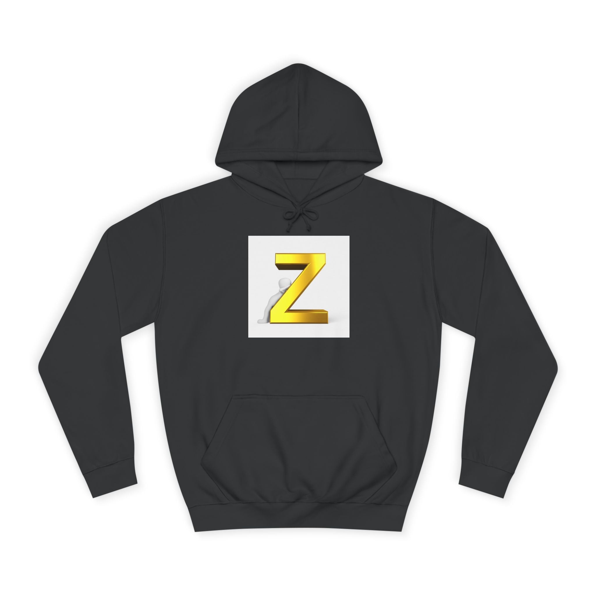 Sweat à capuche lettre Z dorée 3D | Monogramme initial
