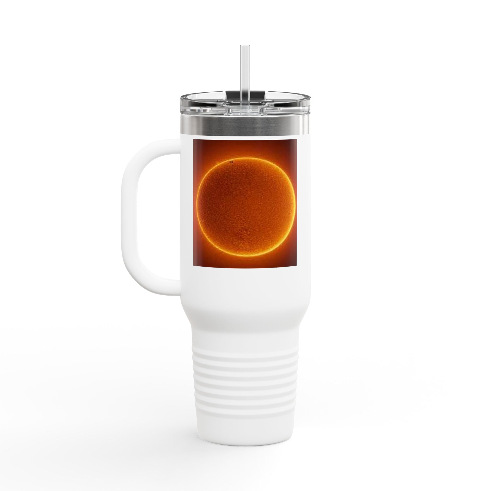 Glowing Solar Disc Travel Mug | 40oz Insulated Tumbler
